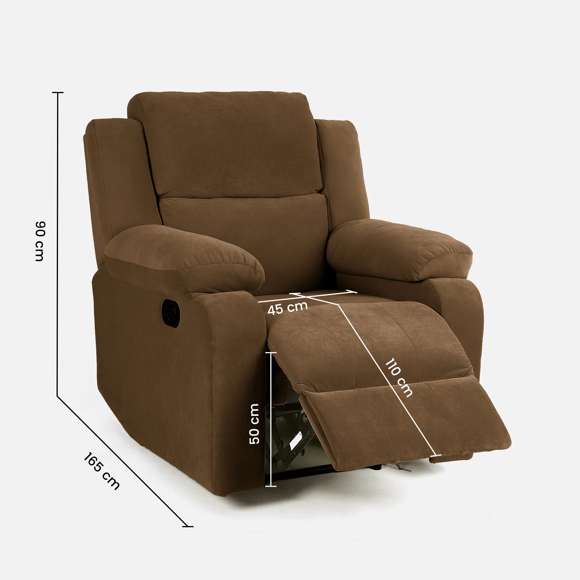 Green Soul Comfy Fabric Single Seater Recliner - Image 26