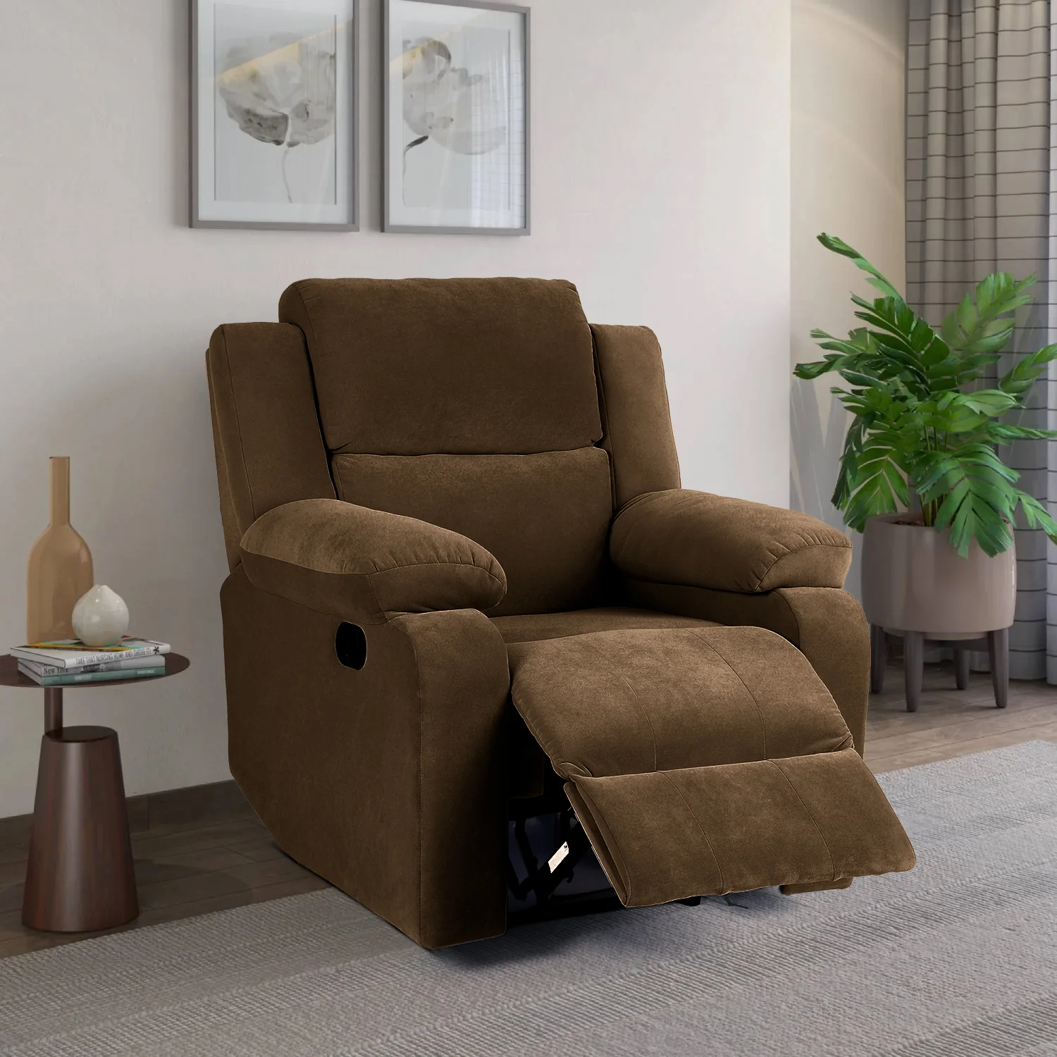 Green Soul Comfy Fabric Single Seater Recliner - Image 28