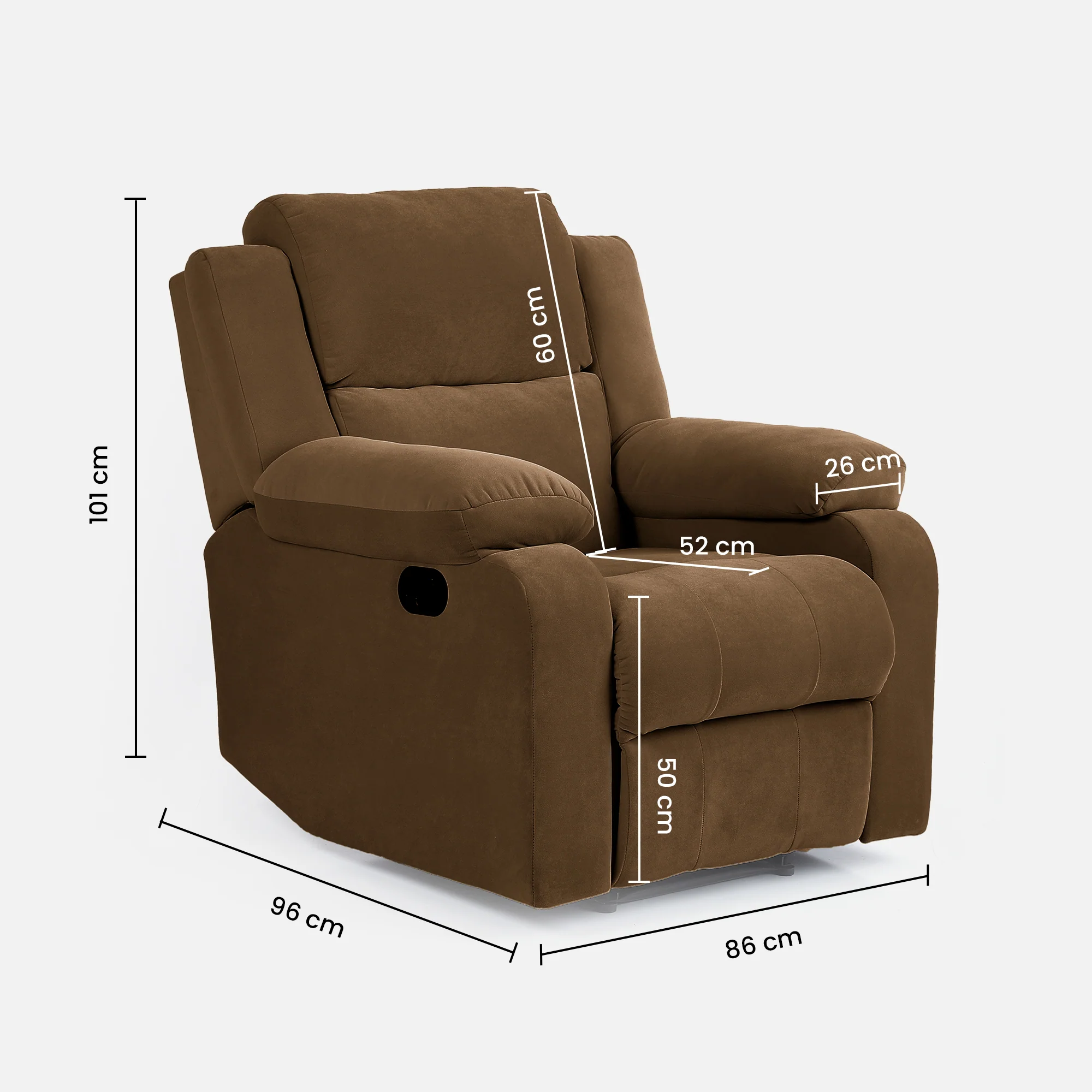 Green Soul Comfy Fabric Single Seater Recliner - Image 33