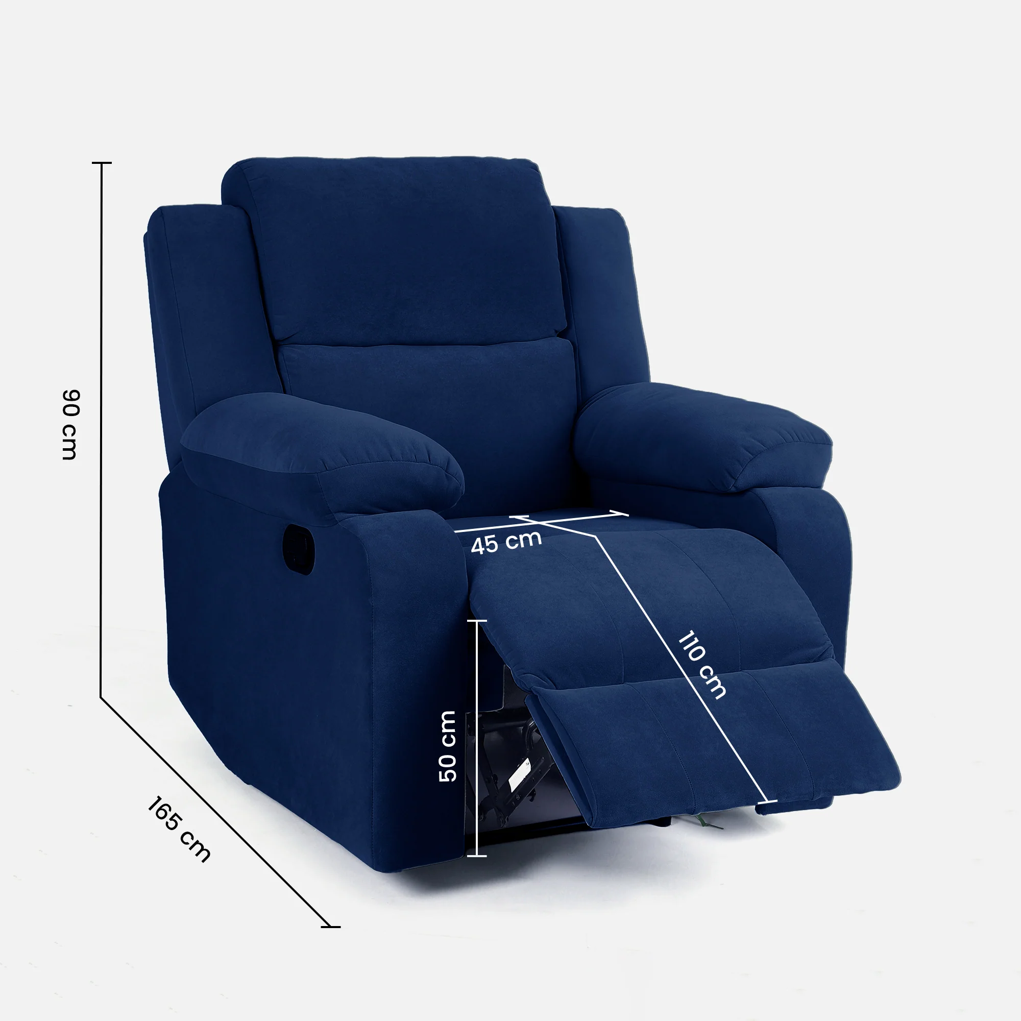 Green Soul Comfy Fabric Single Seater Recliner - Image 43