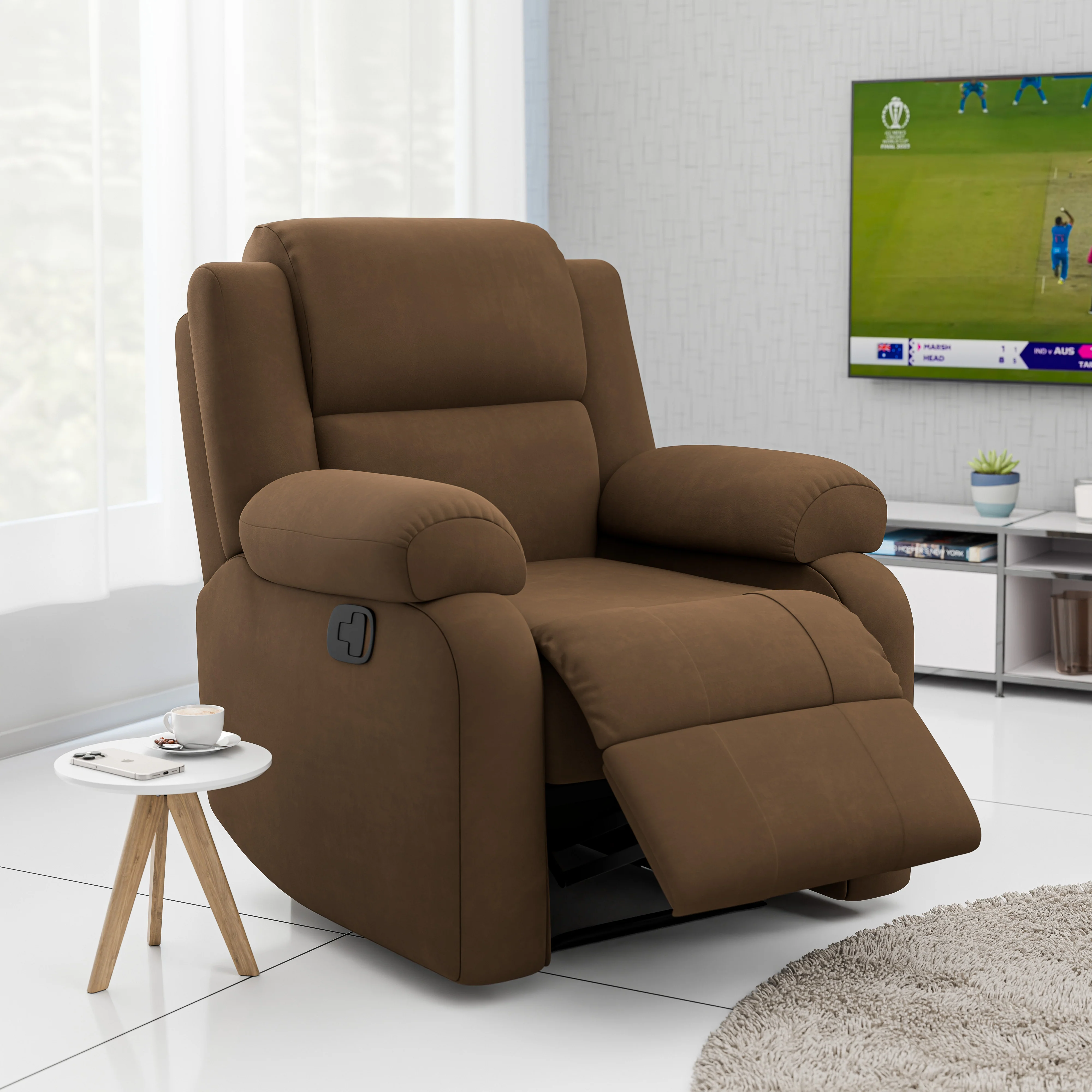 Green Soul Comfy Fabric Single Seater Recliner - Image 47