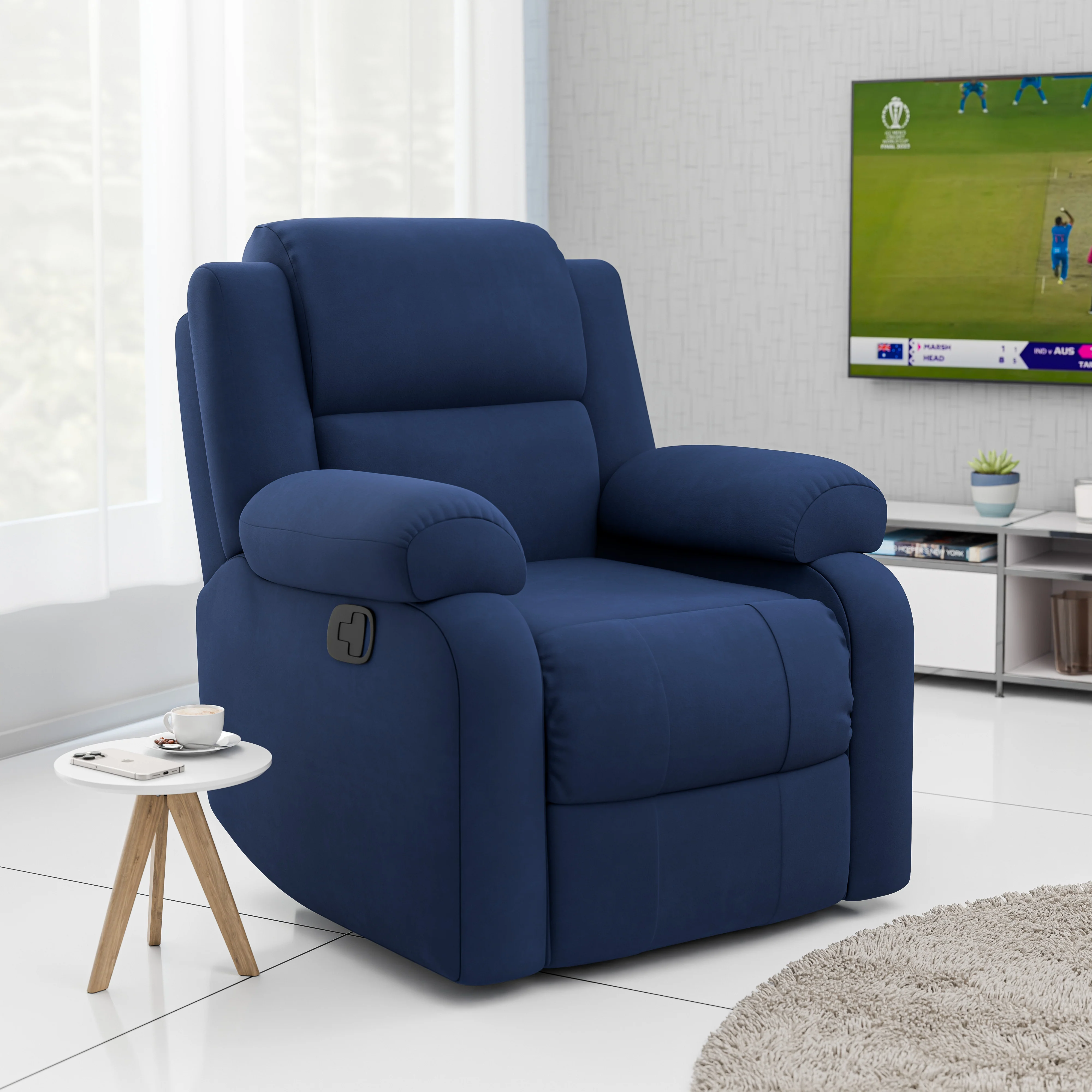 Green Soul Comfy Fabric Single Seater Recliner - Image 48