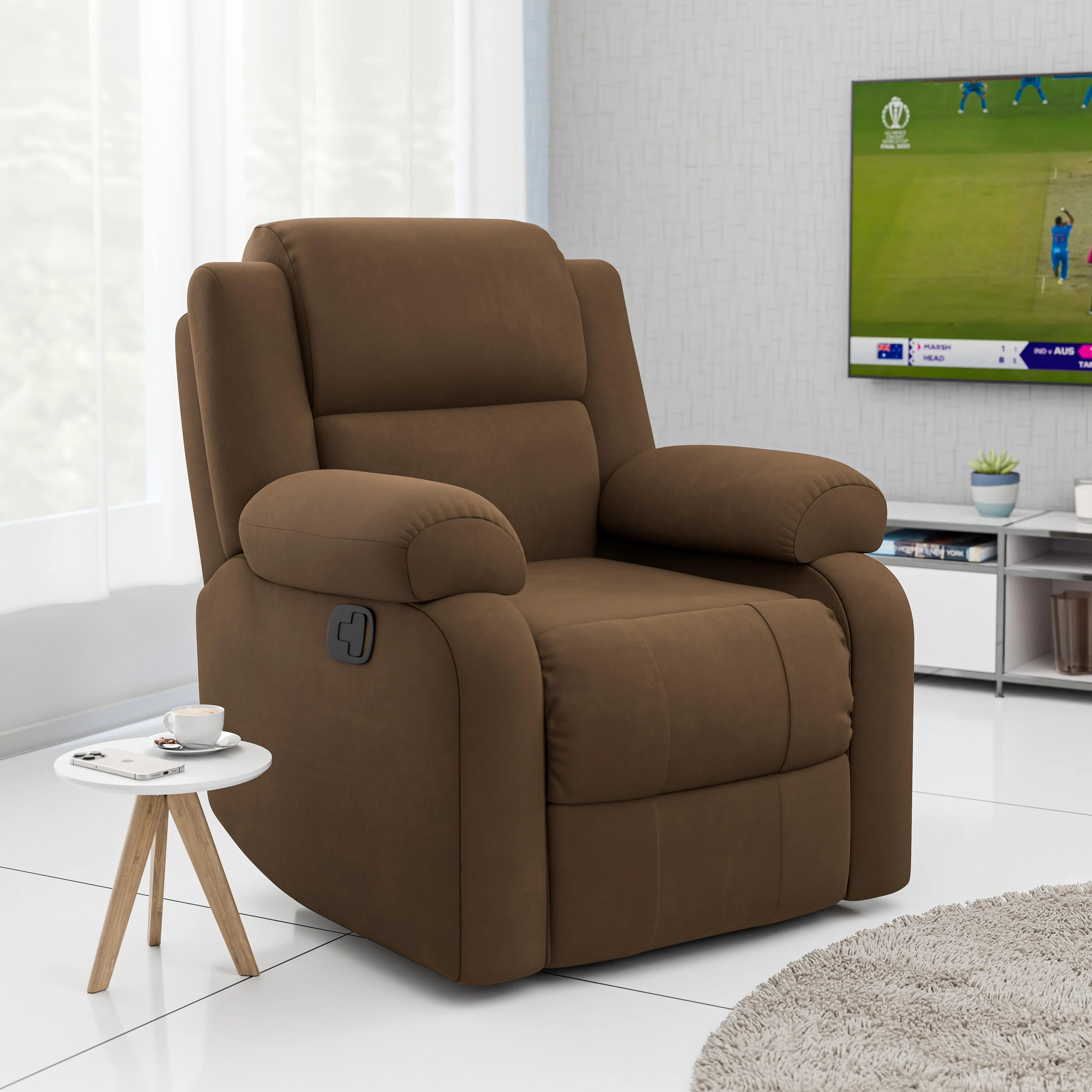 Green Soul Comfy Fabric Single Seater Recliner - Image 50