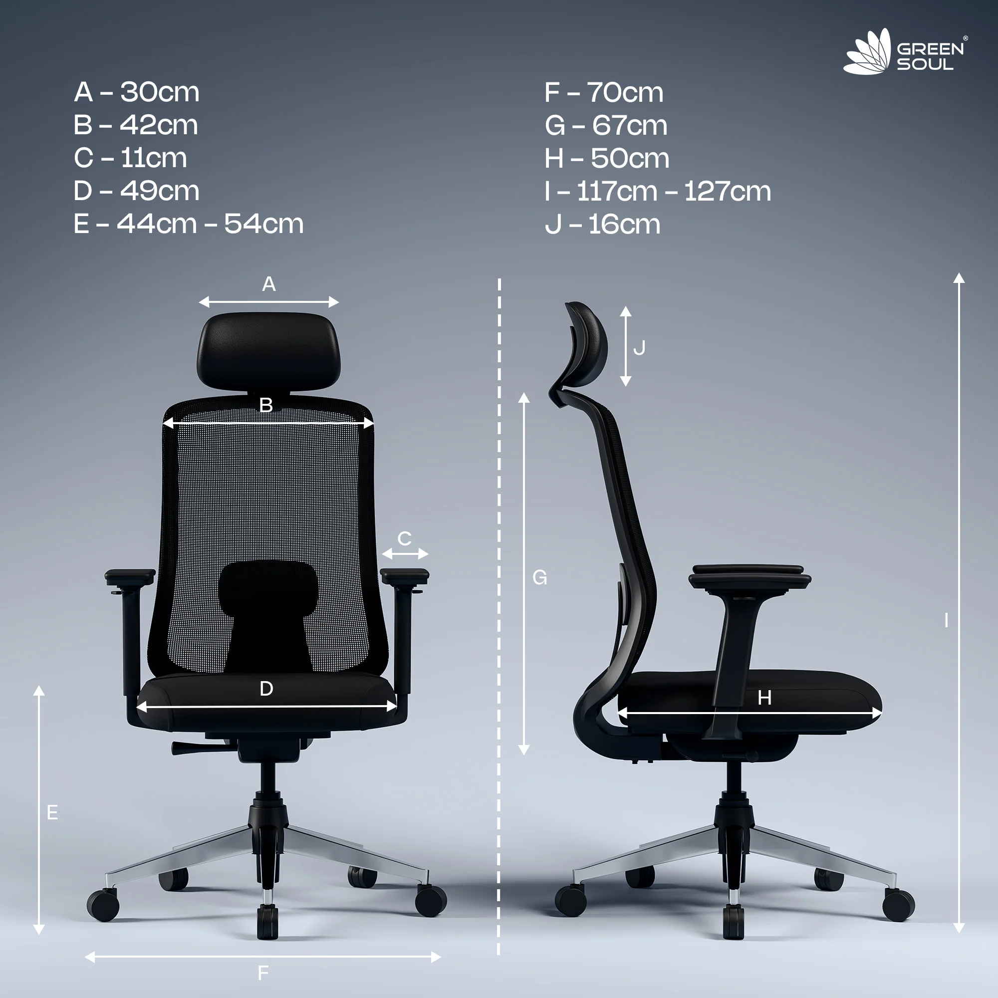 Green Soul Cosmos Superb Ergonomic Office Chair - Image 24