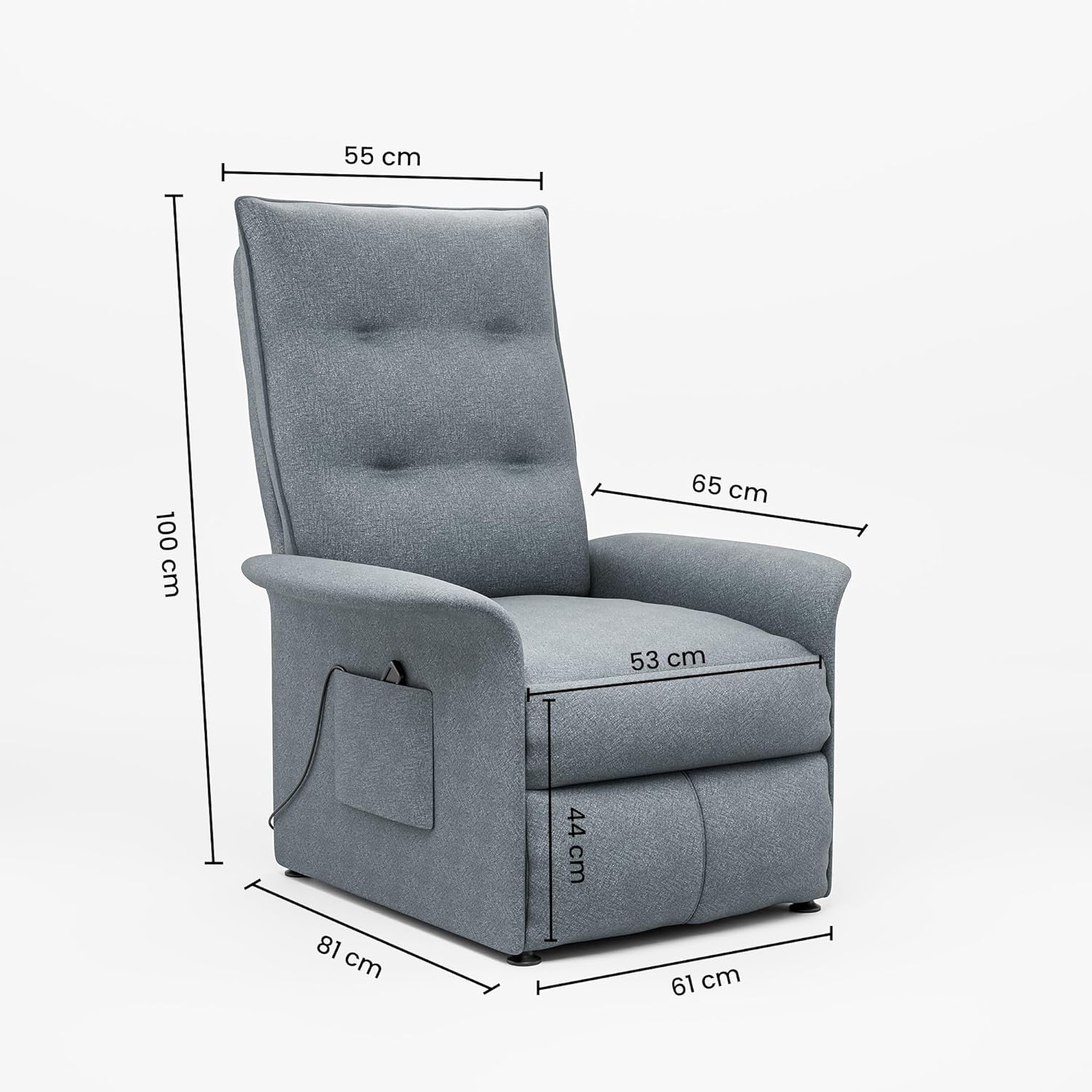 Green Soul Flexy Fabric Single Seater Recliner - Image 11