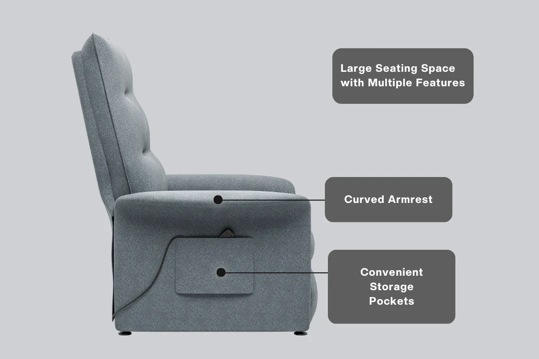 Green Soul Flexy Fabric Single Seater Recliner - Image 5