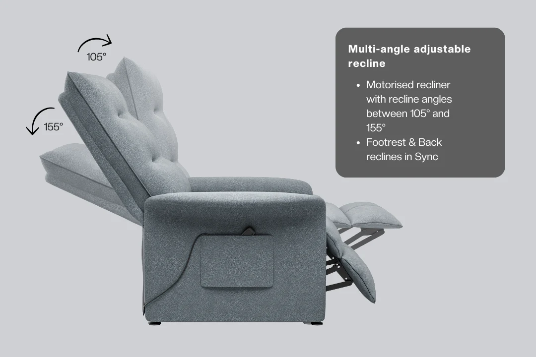 Green Soul Flexy Fabric Single Seater Recliner - Image 9