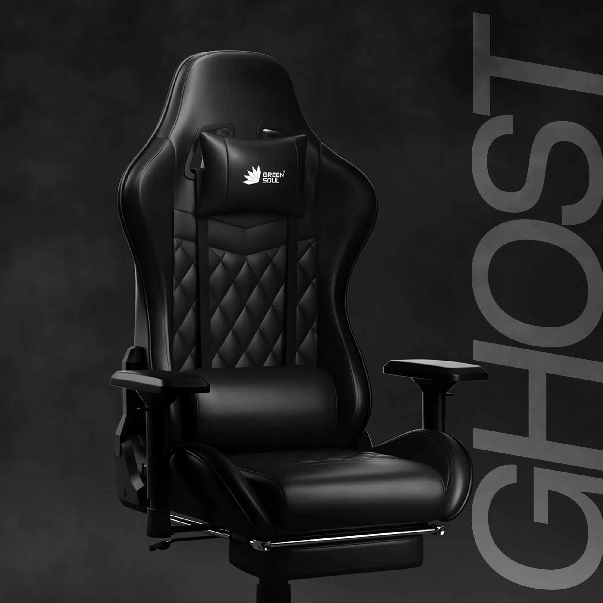 Green Soul Ghost Gaming Chair With Integrated Footrest - Image 28