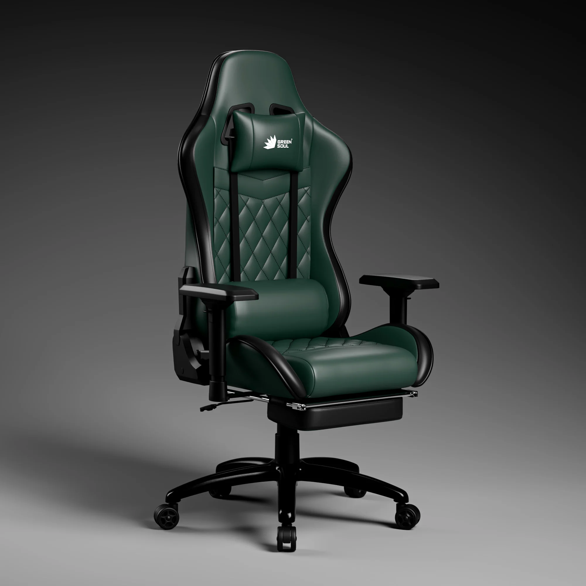 Green Soul Ghost Gaming Chair With Integrated Footrest - Image 36