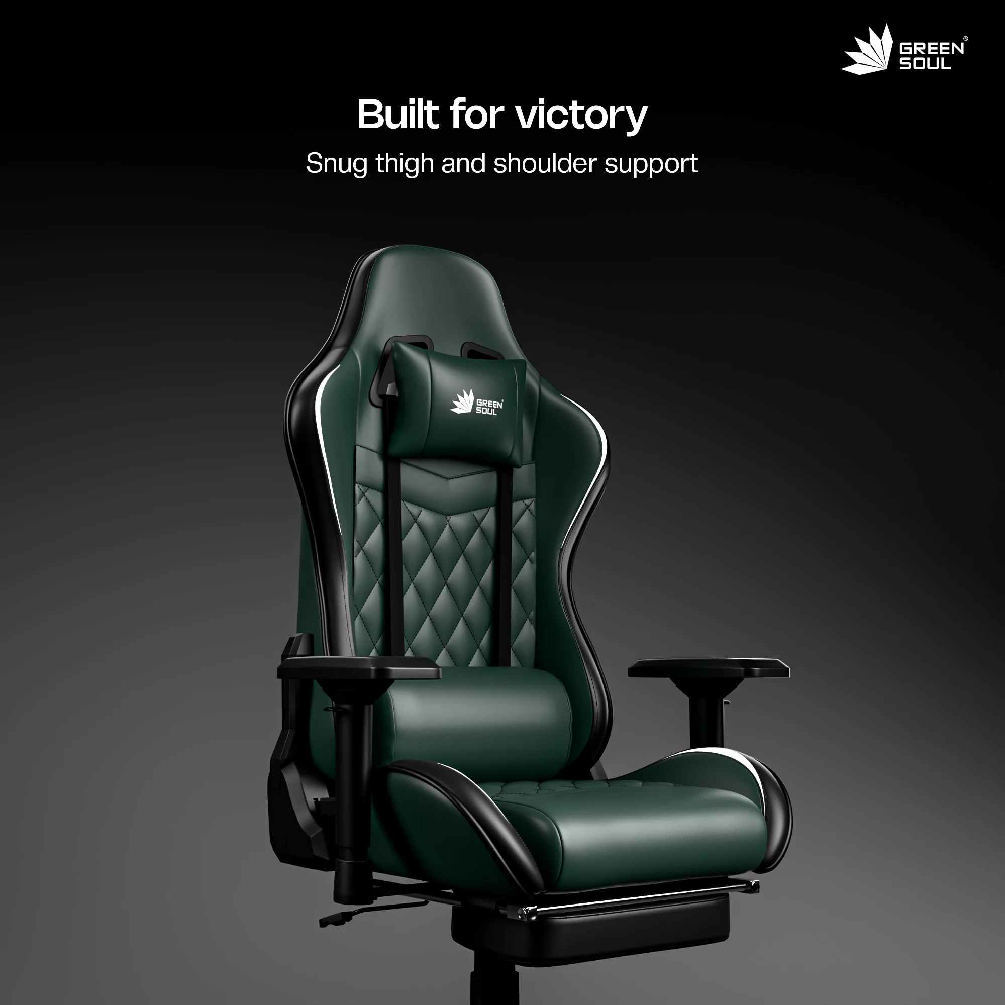Green Soul Ghost Gaming Chair With Integrated Footrest - Image 38
