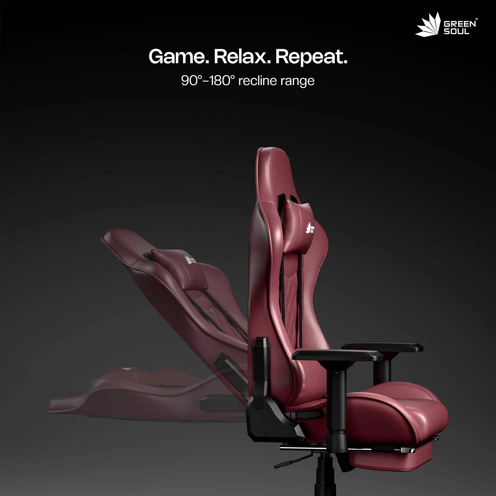 Green Soul Ghost Gaming Chair With Integrated Footrest - Image 45