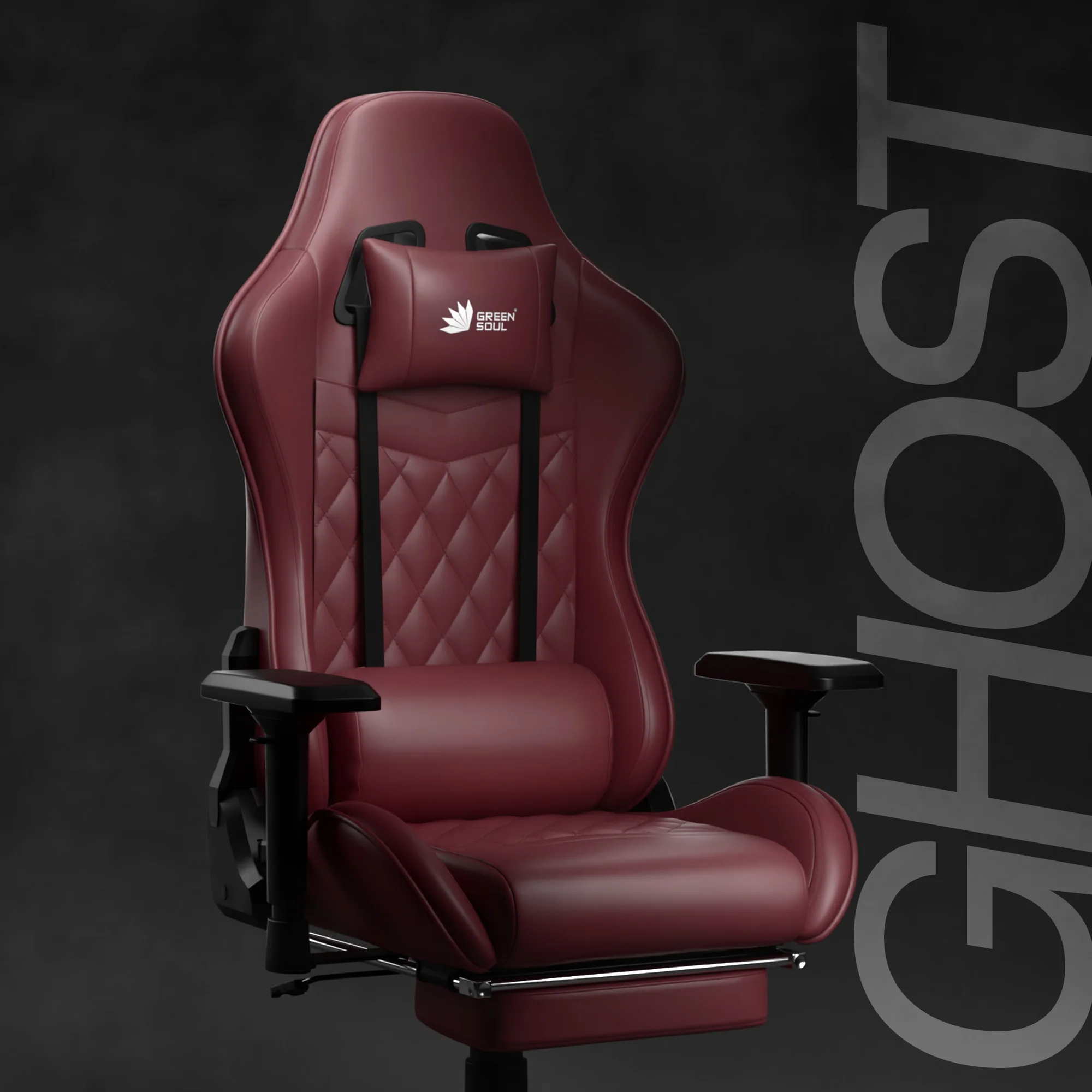 Green Soul Ghost Gaming Chair With Integrated Footrest - Image 46