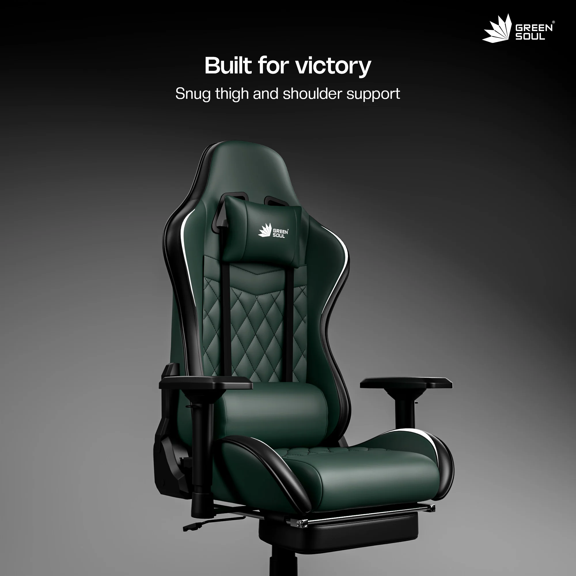 Green Soul Ghost Gaming Chair With Integrated Footrest - Image 54