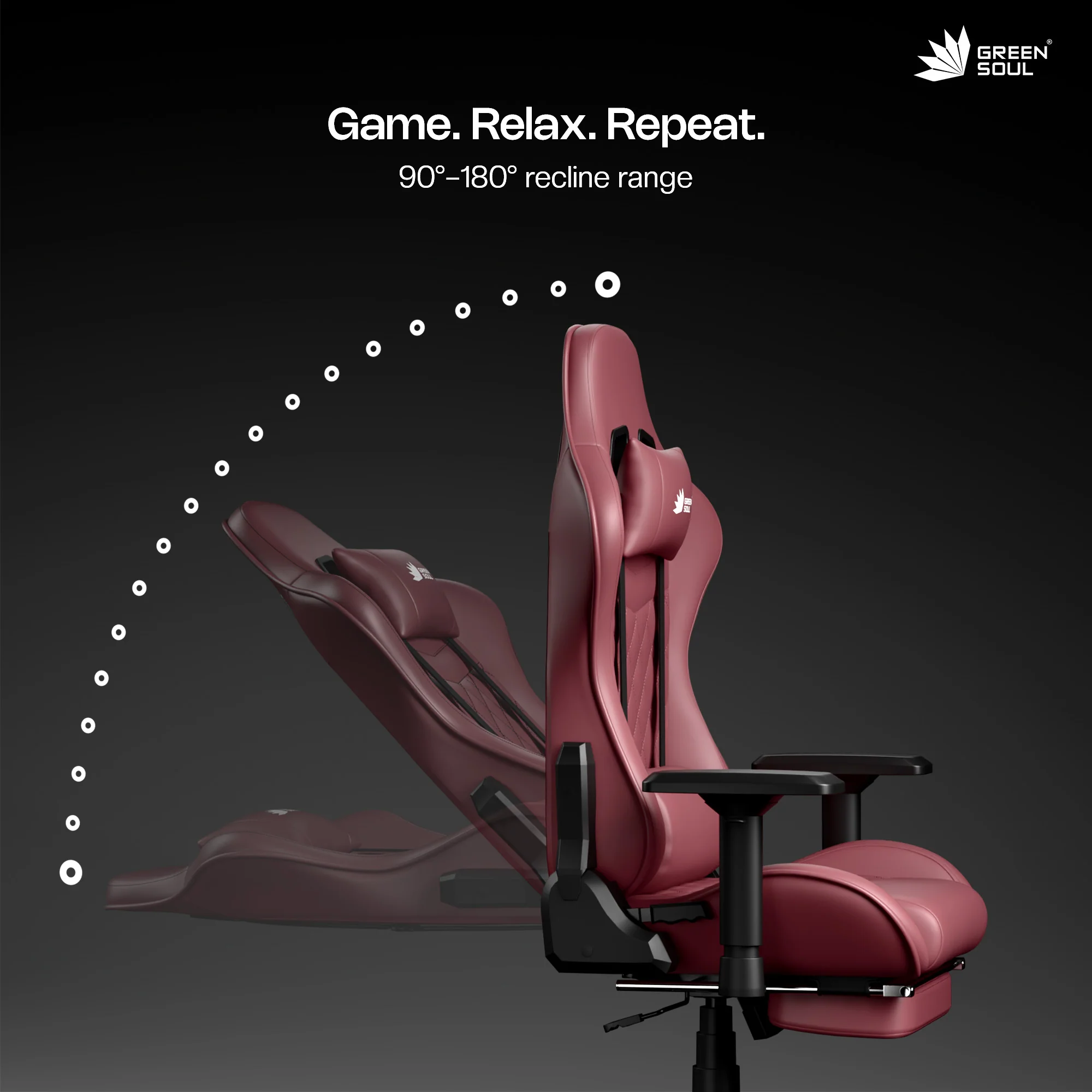 Green Soul Ghost Gaming Chair With Integrated Footrest - Image 62