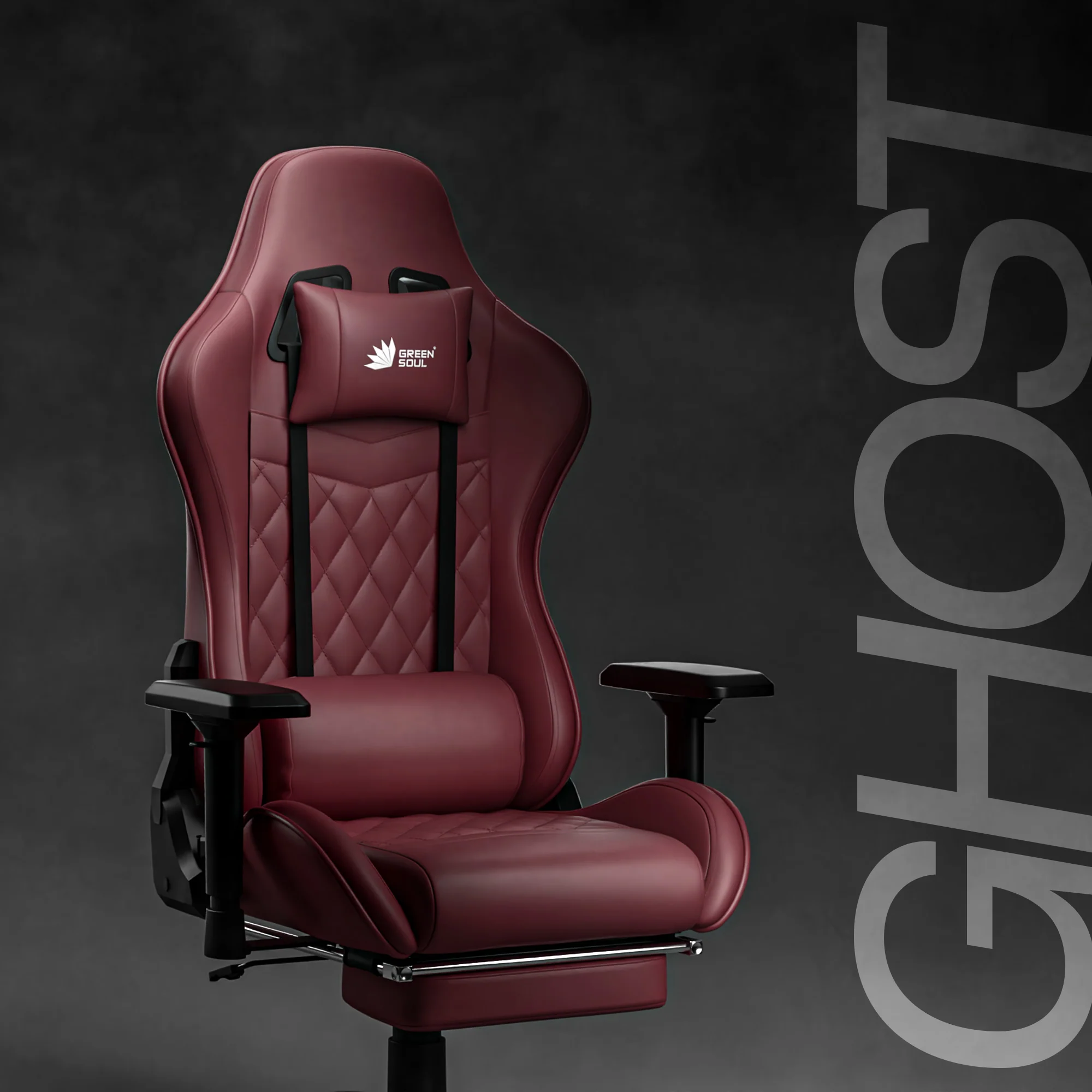 Green Soul Ghost Gaming Chair With Integrated Footrest - Image 64