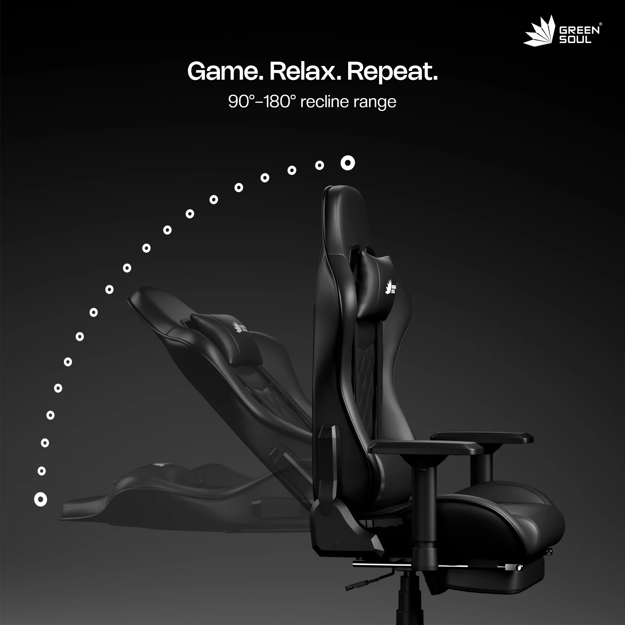 Green Soul Ghost Gaming Chair With Integrated Footrest - Image 73