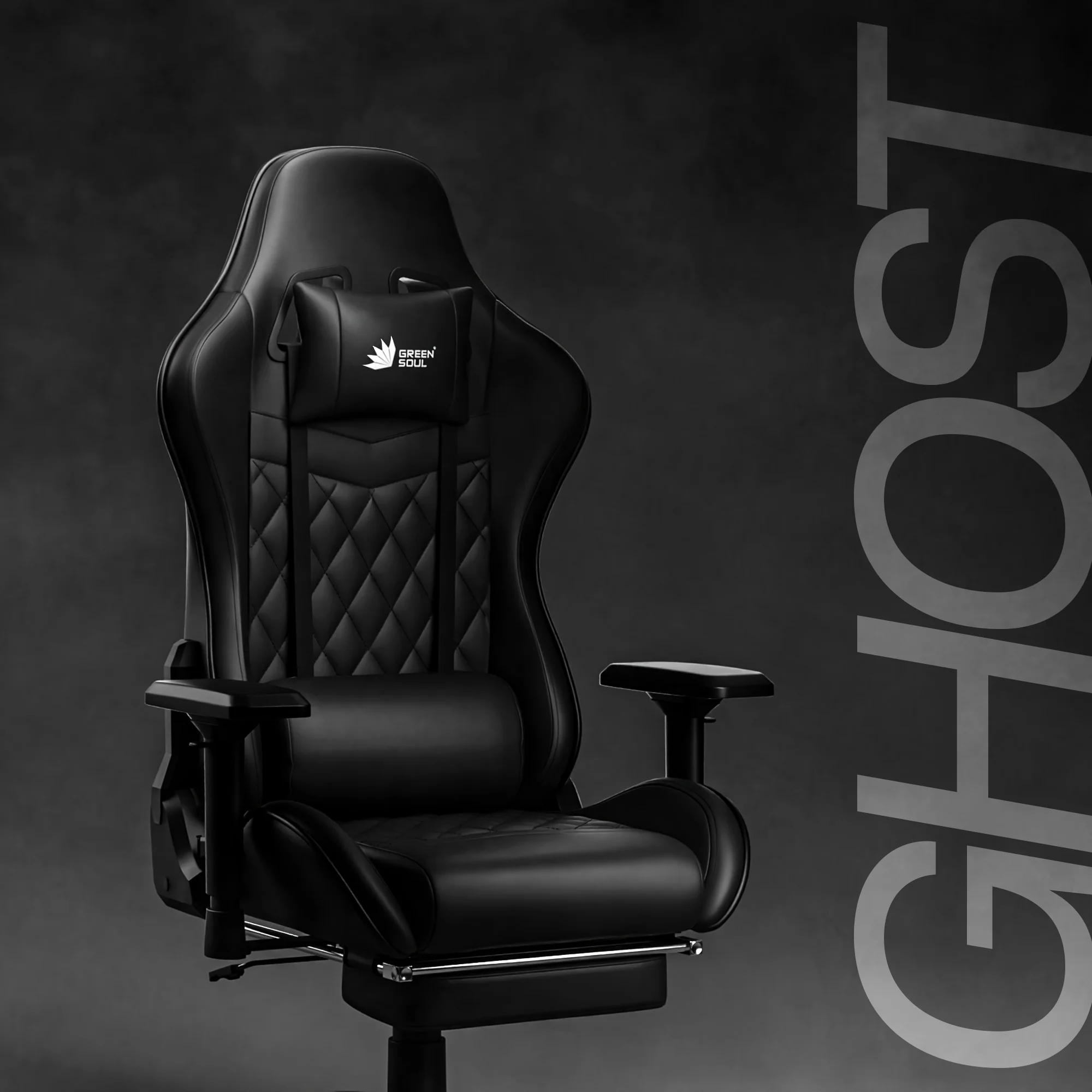 Green Soul Ghost Gaming Chair With Integrated Footrest - Image 74