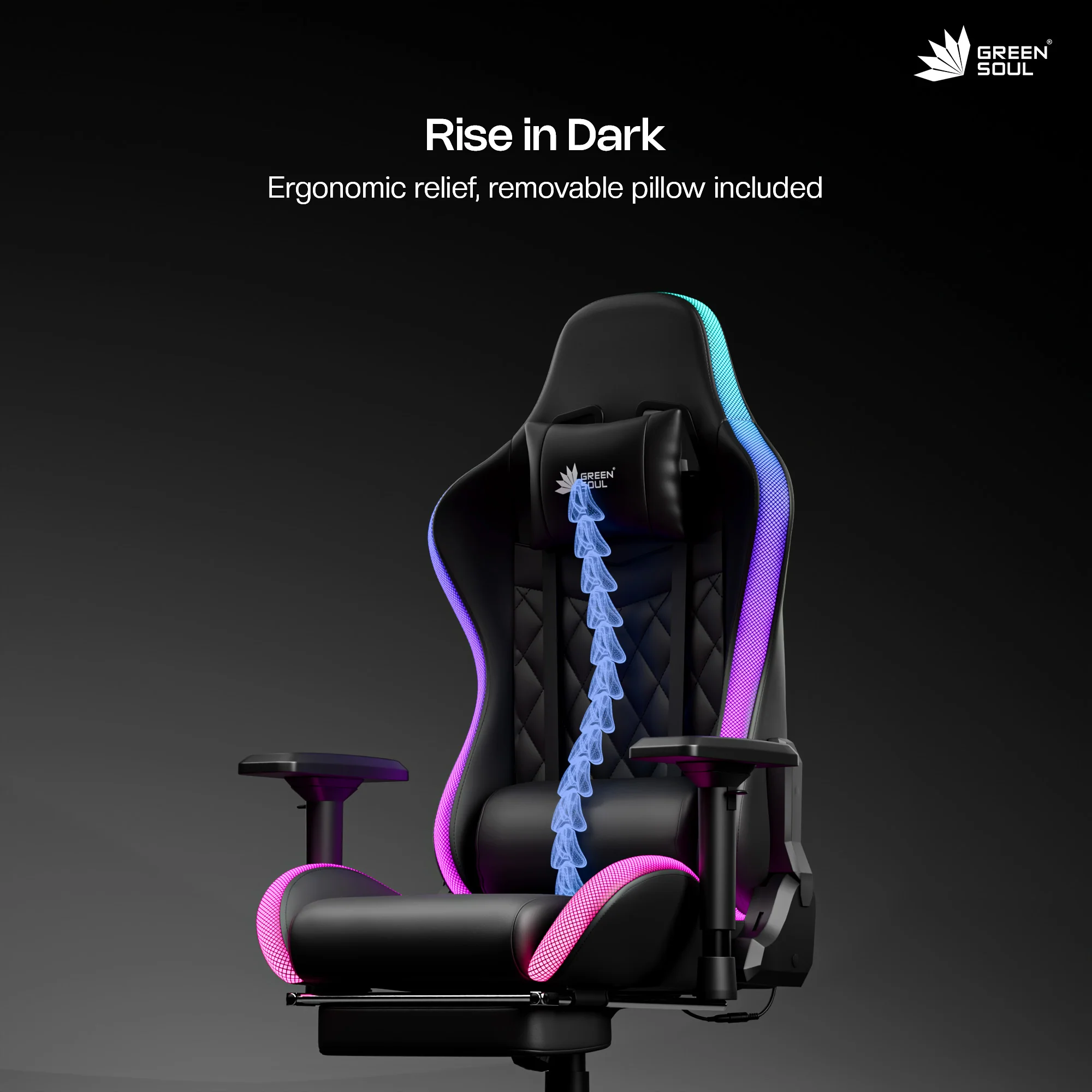 Green Soul Ghost RGB Ergonomic Gaming chair - Image 39