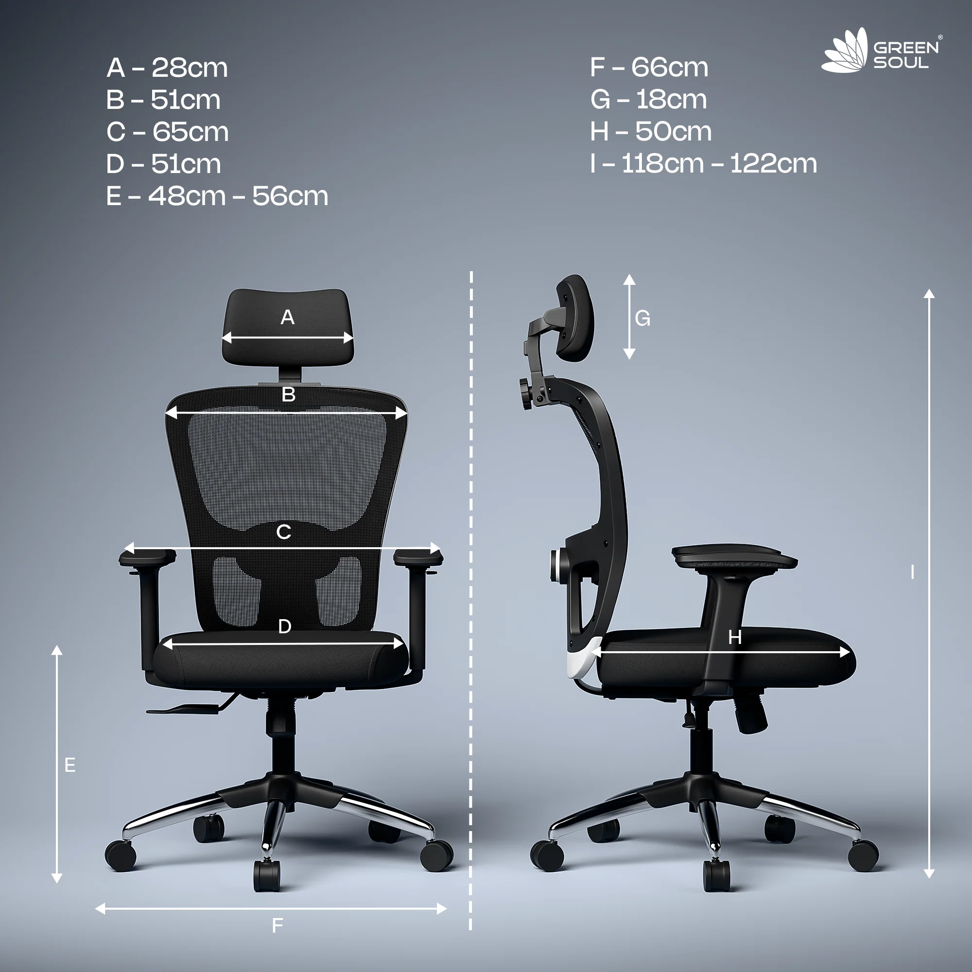 Green Soul Jupiter Pro High Back Mesh Office Chair - Image 5