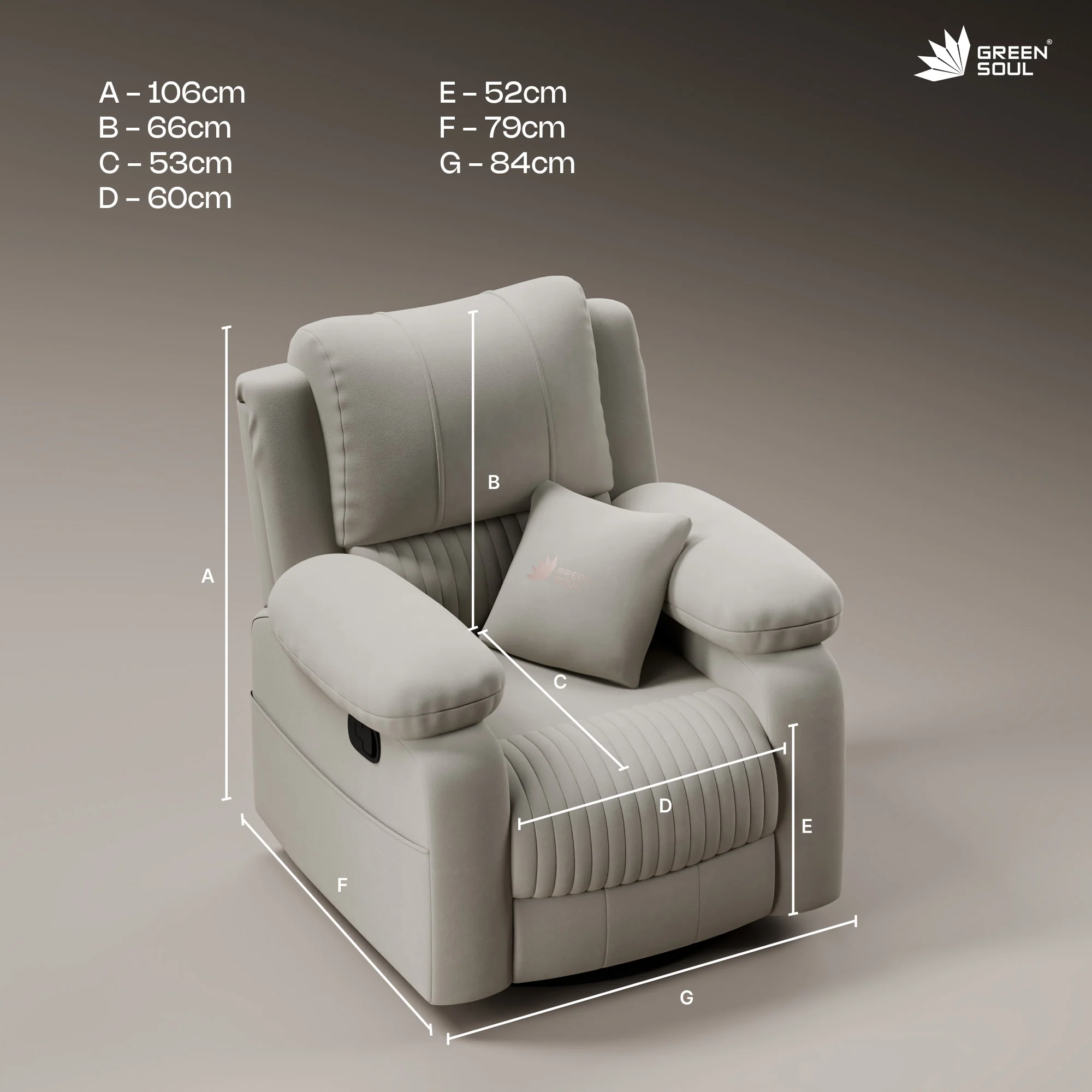 Green Soul Laze 2.0 Manual Recliner Sofa - Image 14
