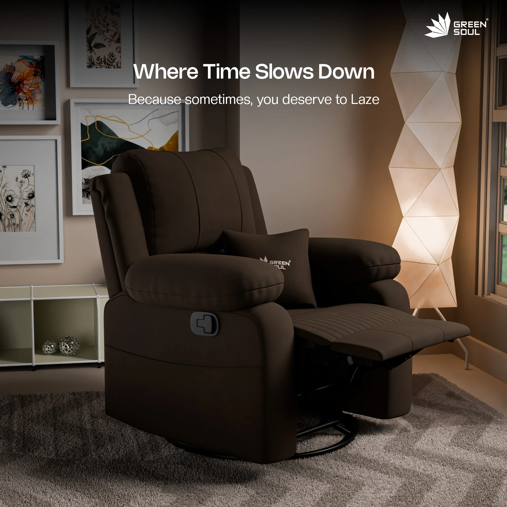 Green Soul Laze 2.0 Manual Recliner Sofa - Image 9