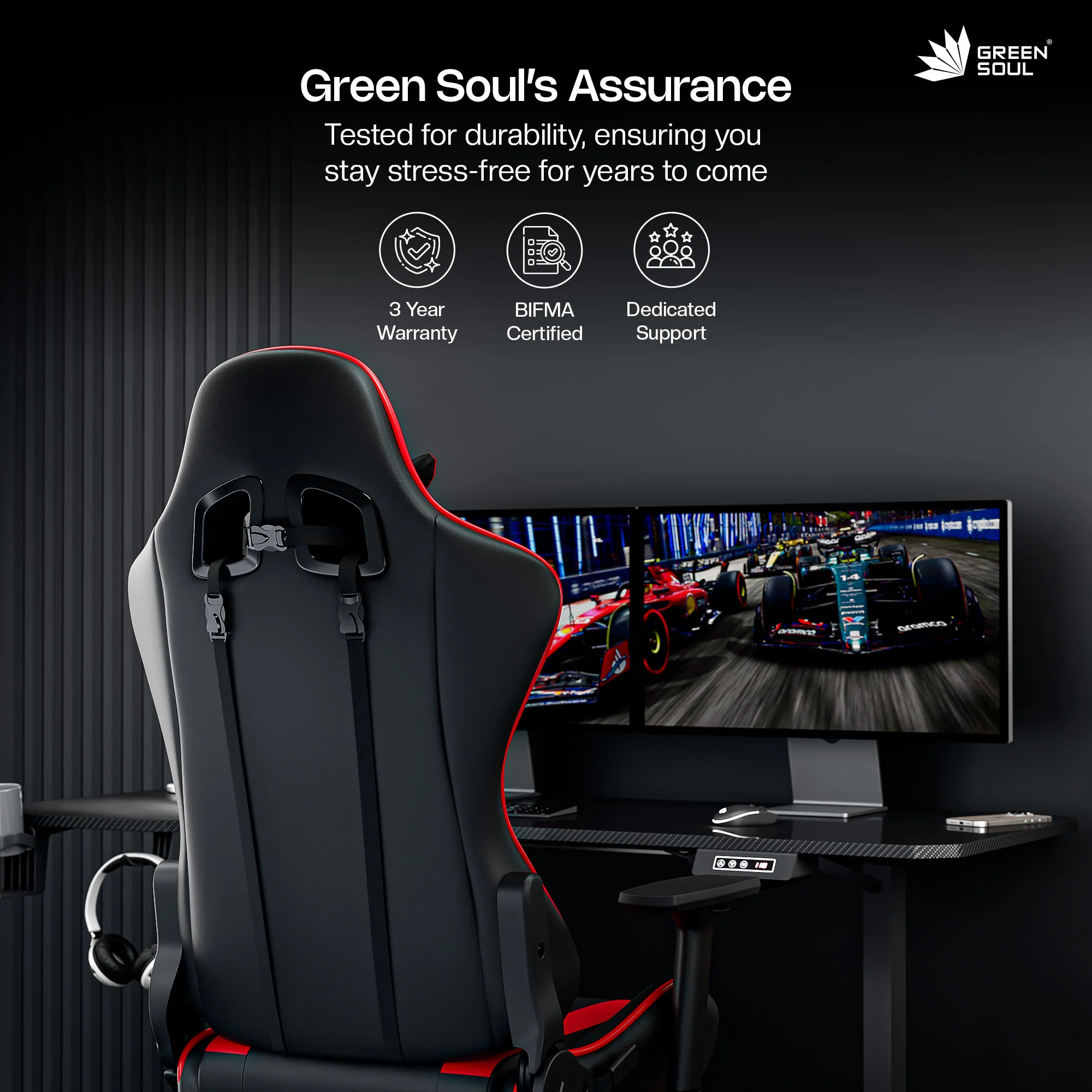 Green Soul Raptor 2.0 Racing Edition Gaming Chair - Image 28