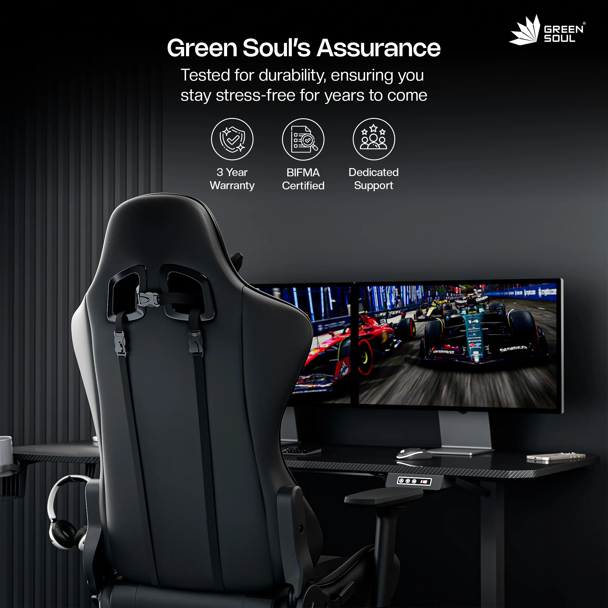 Green Soul Raptor 2.0 Racing Edition Gaming Chair - Image 35