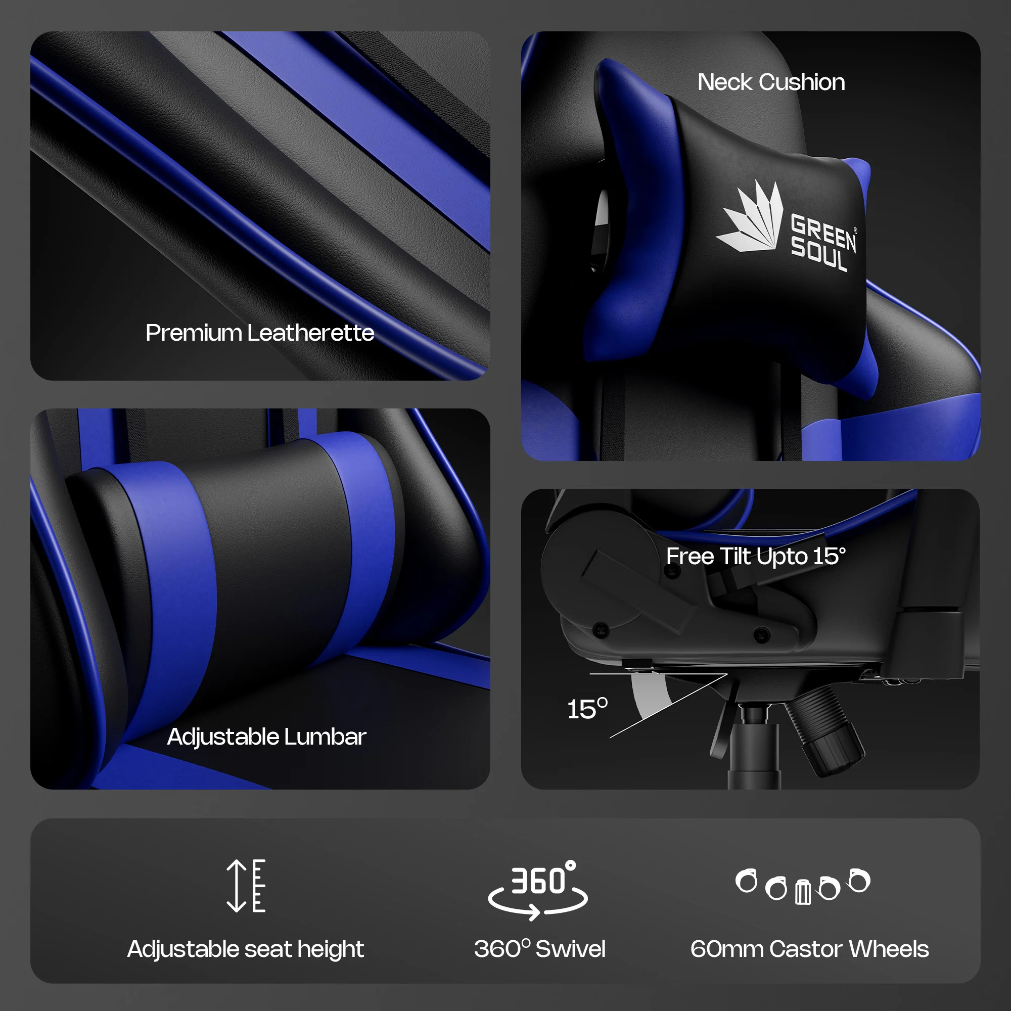 Green Soul Raptor 2.0 Racing Edition Gaming Chair - Image 42