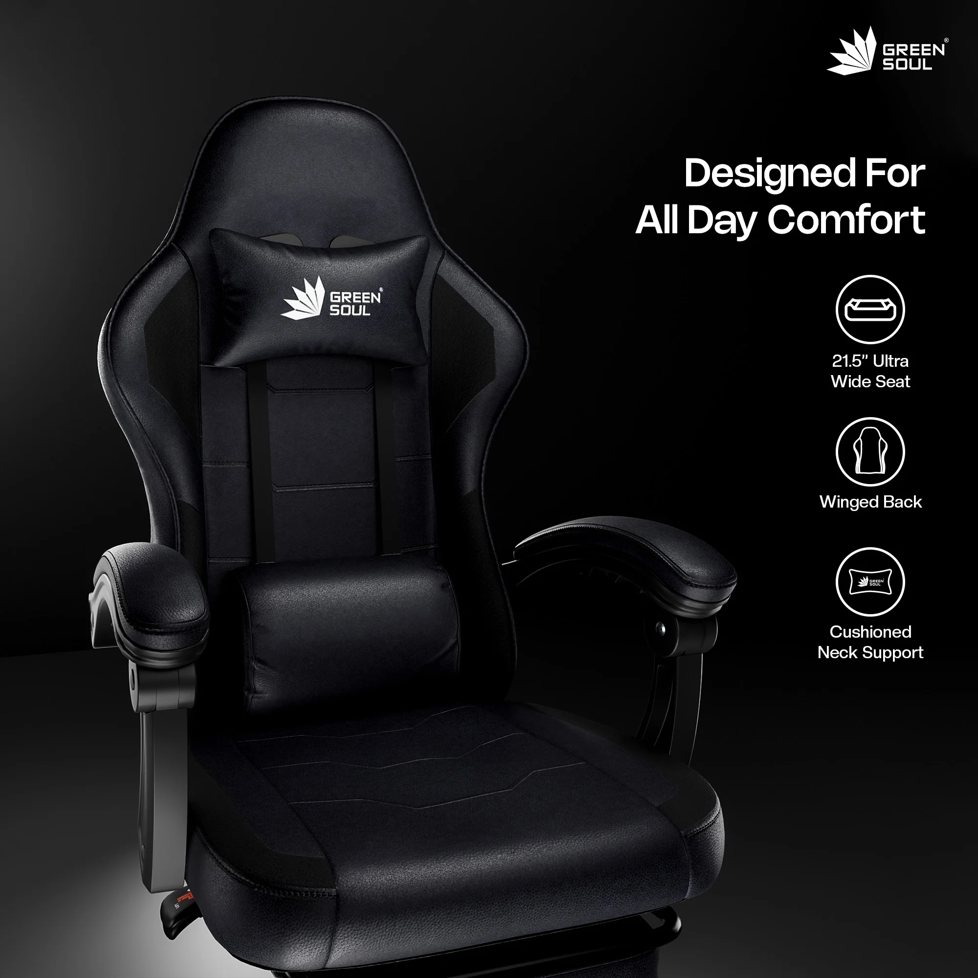 Green Soul Blade Ergonomic Gaming Chair Multi-Functional Computer Chair - Image 12