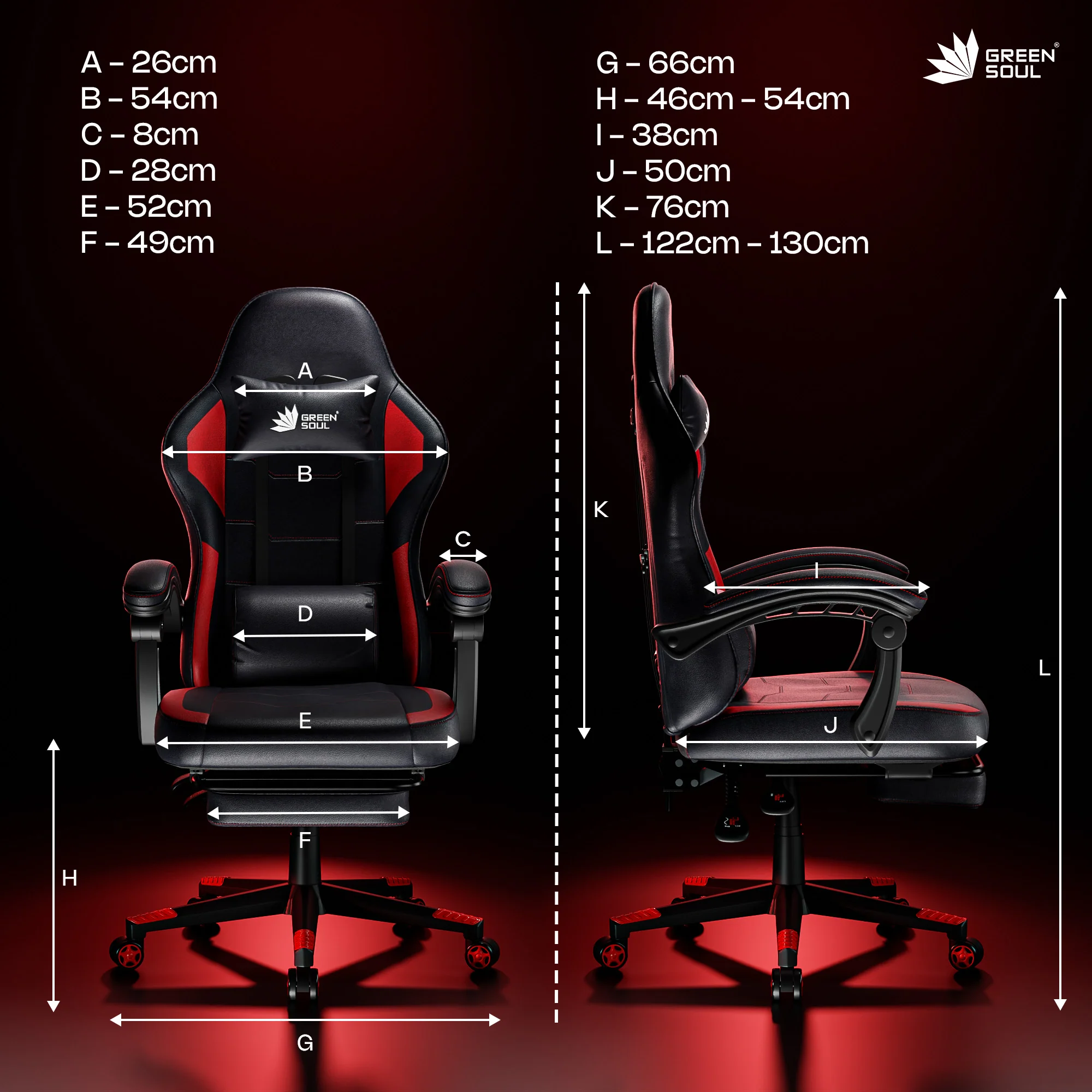 Green Soul Blade Ergonomic Gaming Chair Multi-Functional Computer Chair - Image 23