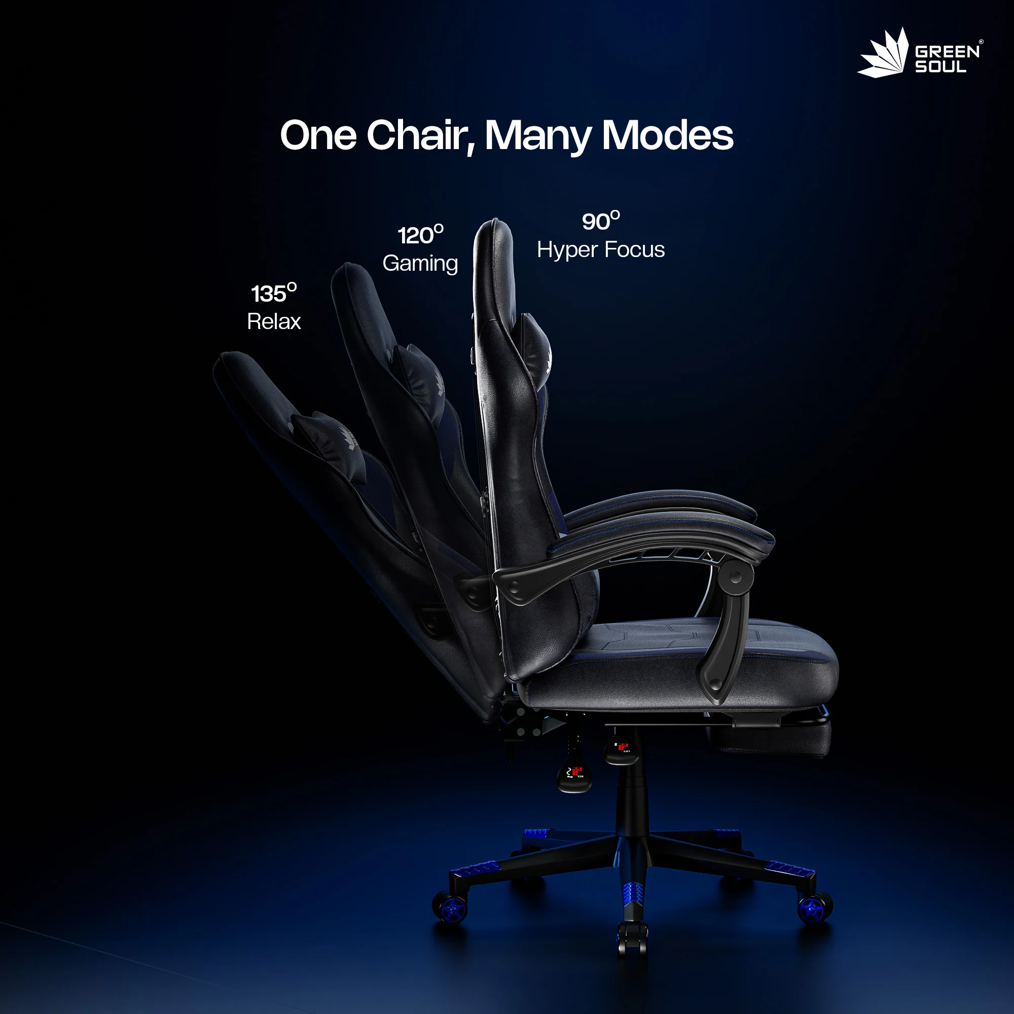 Green Soul Blade Ergonomic Gaming Chair Multi-Functional Computer Chair - Image 42