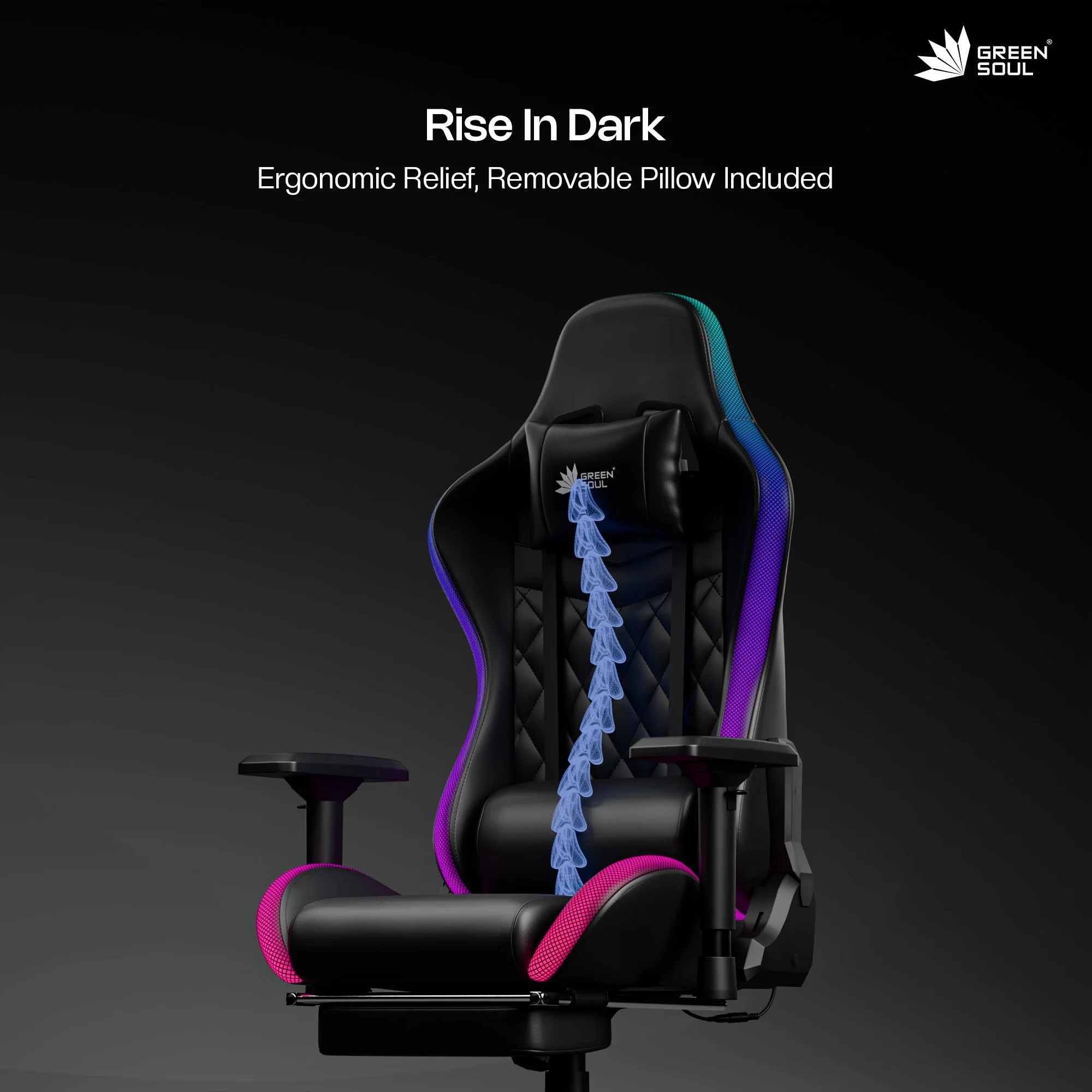 Green Soul Ghost RGB Ergonomic Gaming chair - Image 29