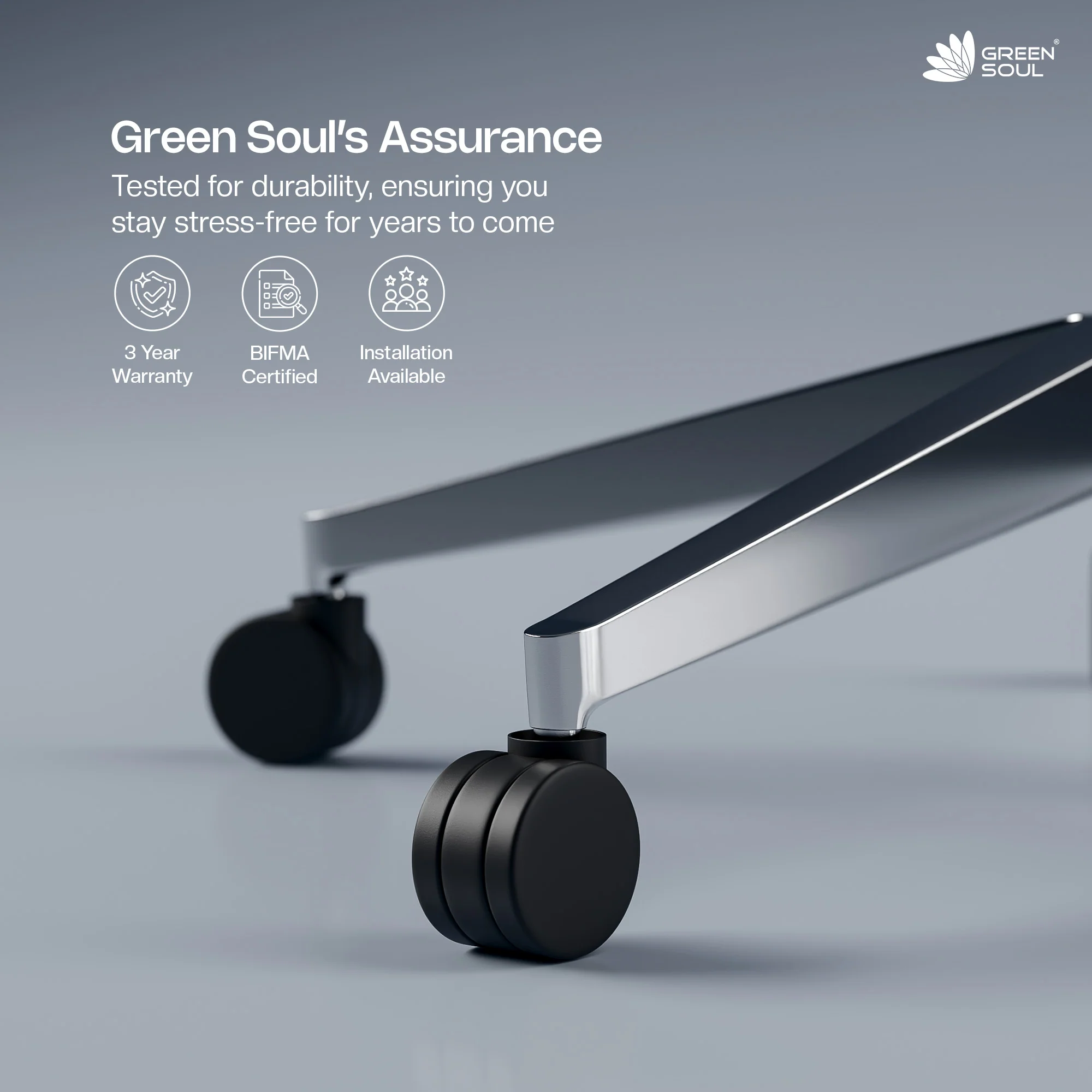 Green Soul Leo Designed for Broad Shoulders Mesh Ergonomic Office Chair - Image 12