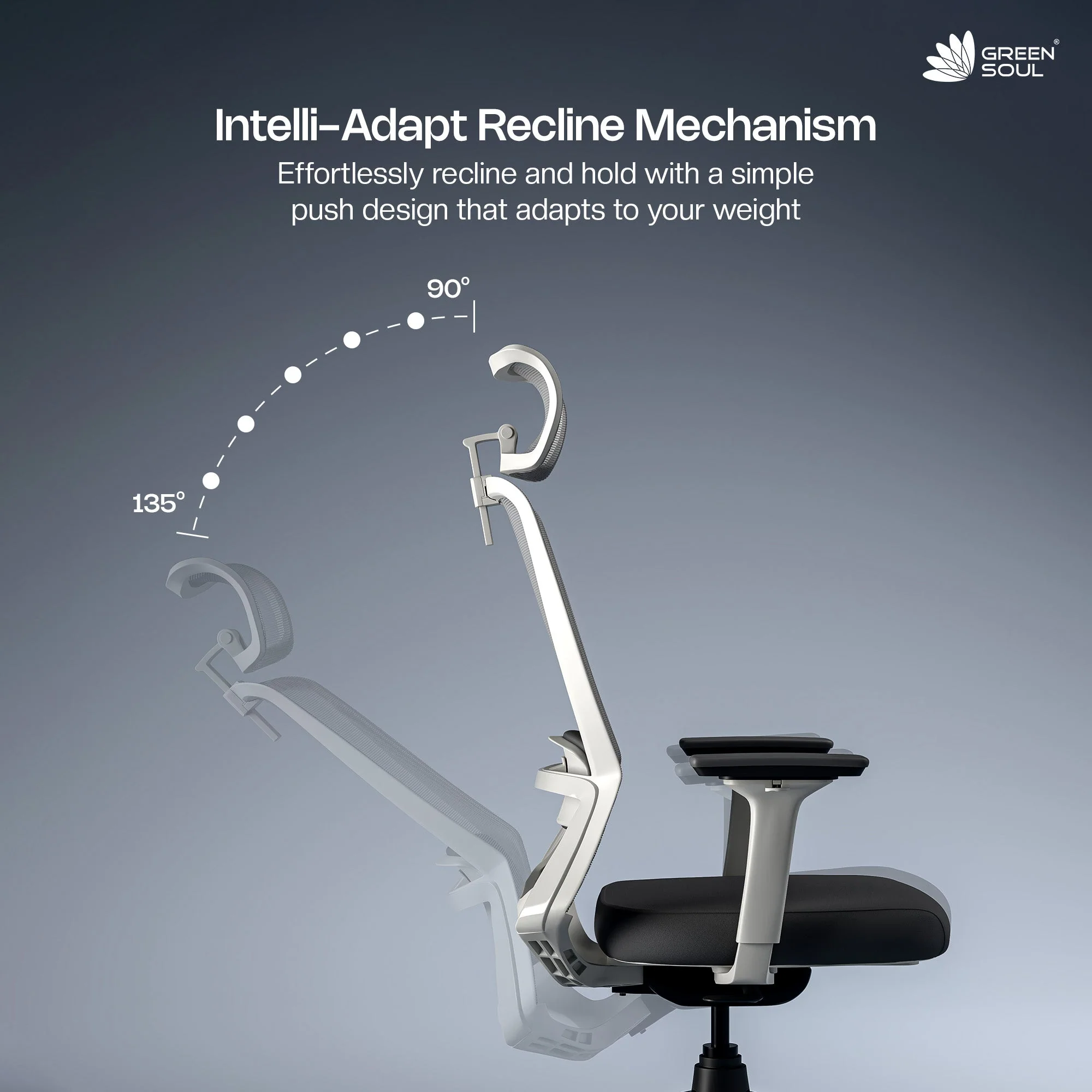 Green Soul Leo Designed for Broad Shoulders Mesh Ergonomic Office Chair - Image 24