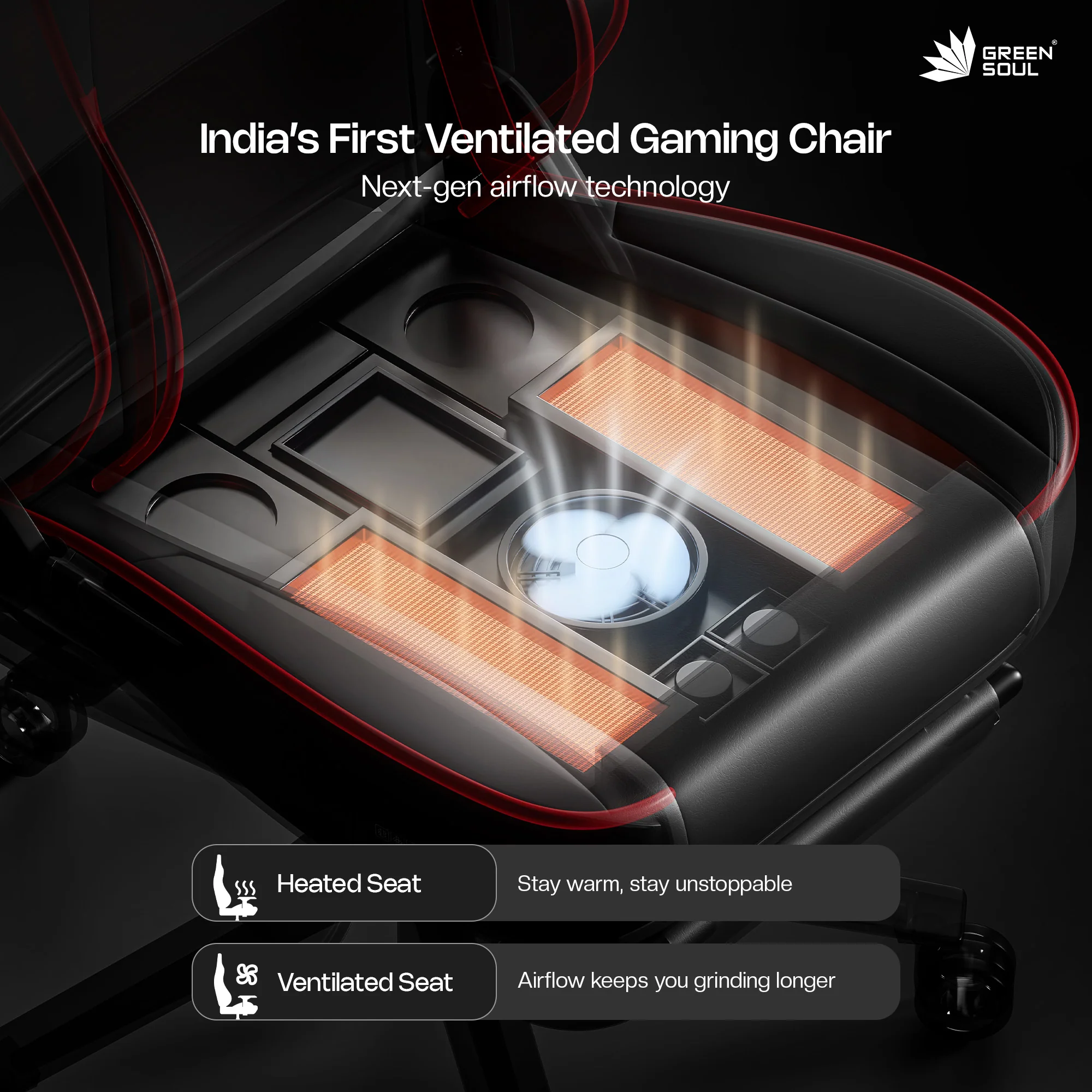 Green Soul Monster Pro Gaming Chair with Ventilated Seats - Image 12