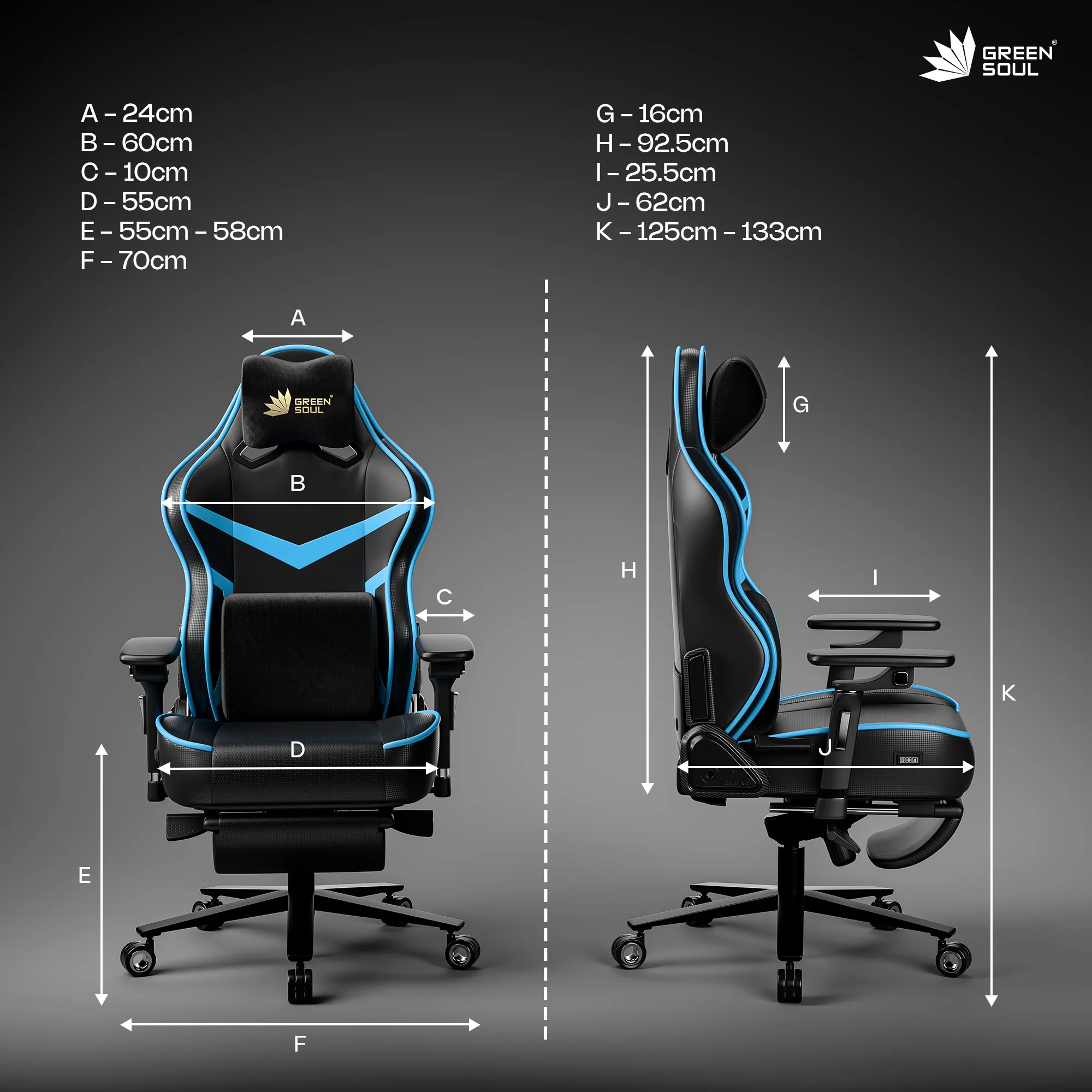 Green Soul Monster Pro Gaming Chair with Ventilated Seats - Image 16
