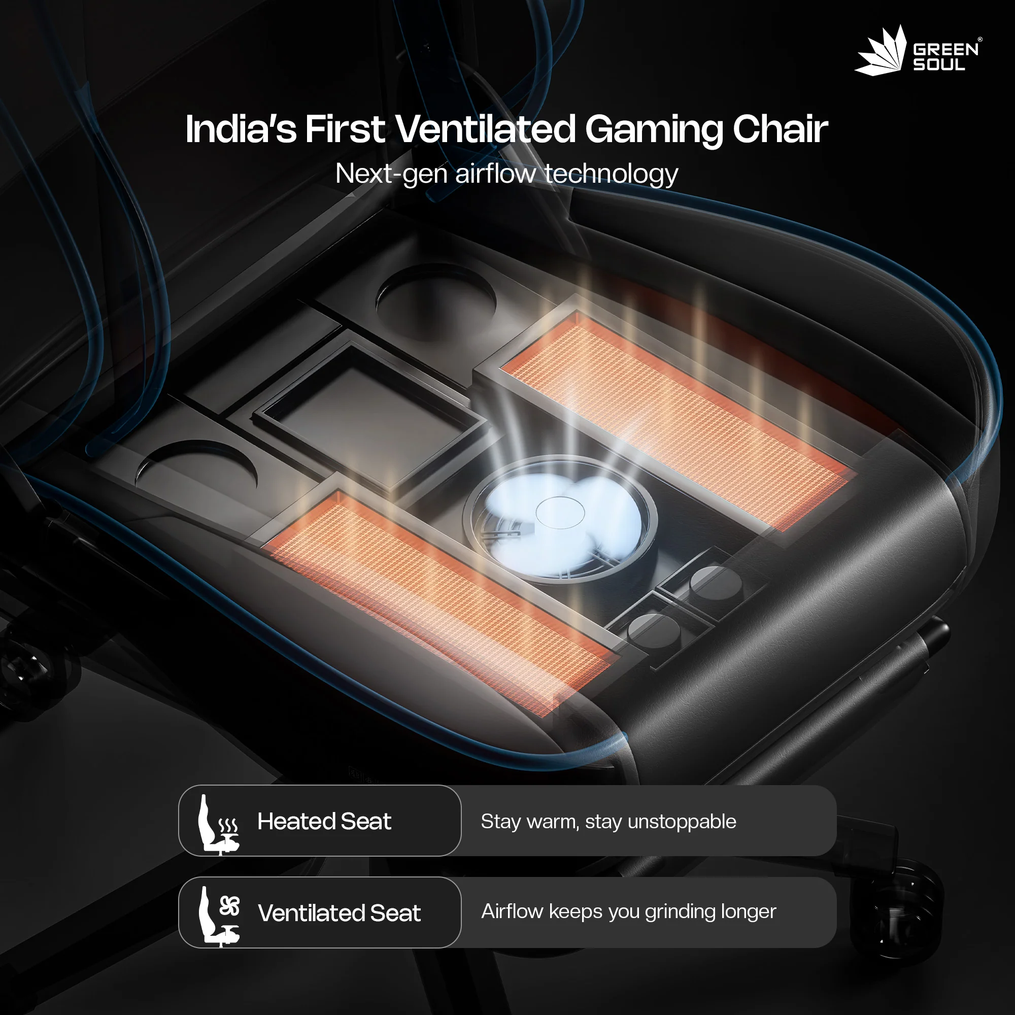 Green Soul Monster Pro Gaming Chair with Ventilated Seats - Image 19