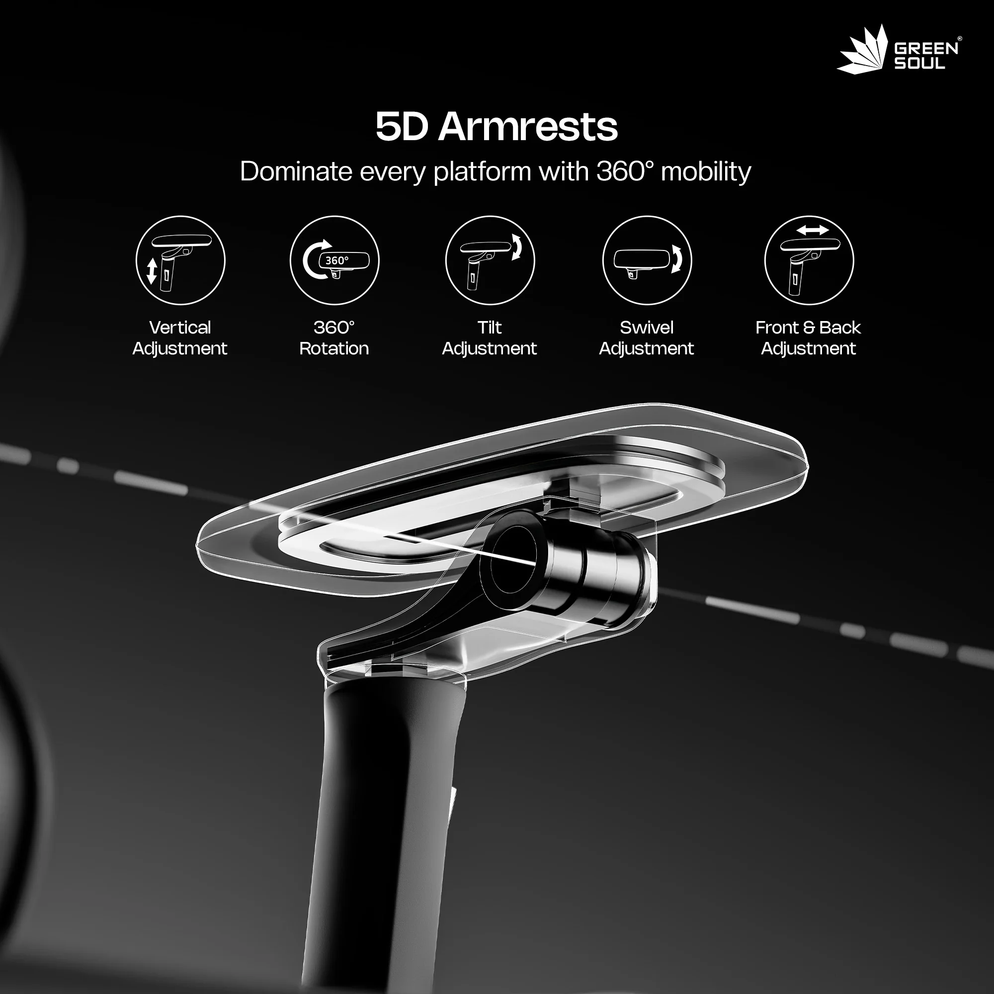 Green Soul Monster Pro Gaming Chair with Ventilated Seats - Image 21