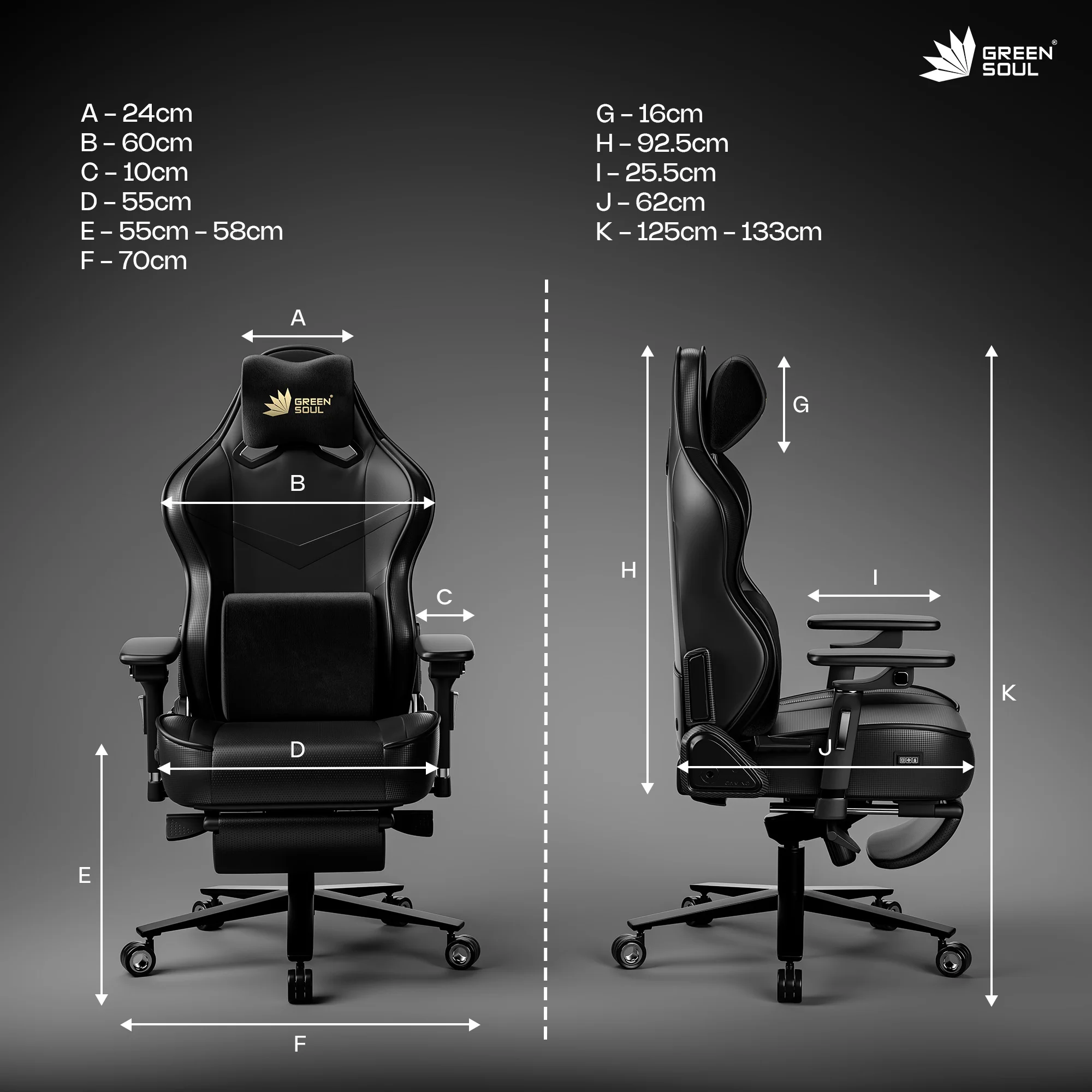 Green Soul Monster Pro Gaming Chair with Ventilated Seats - Image 24