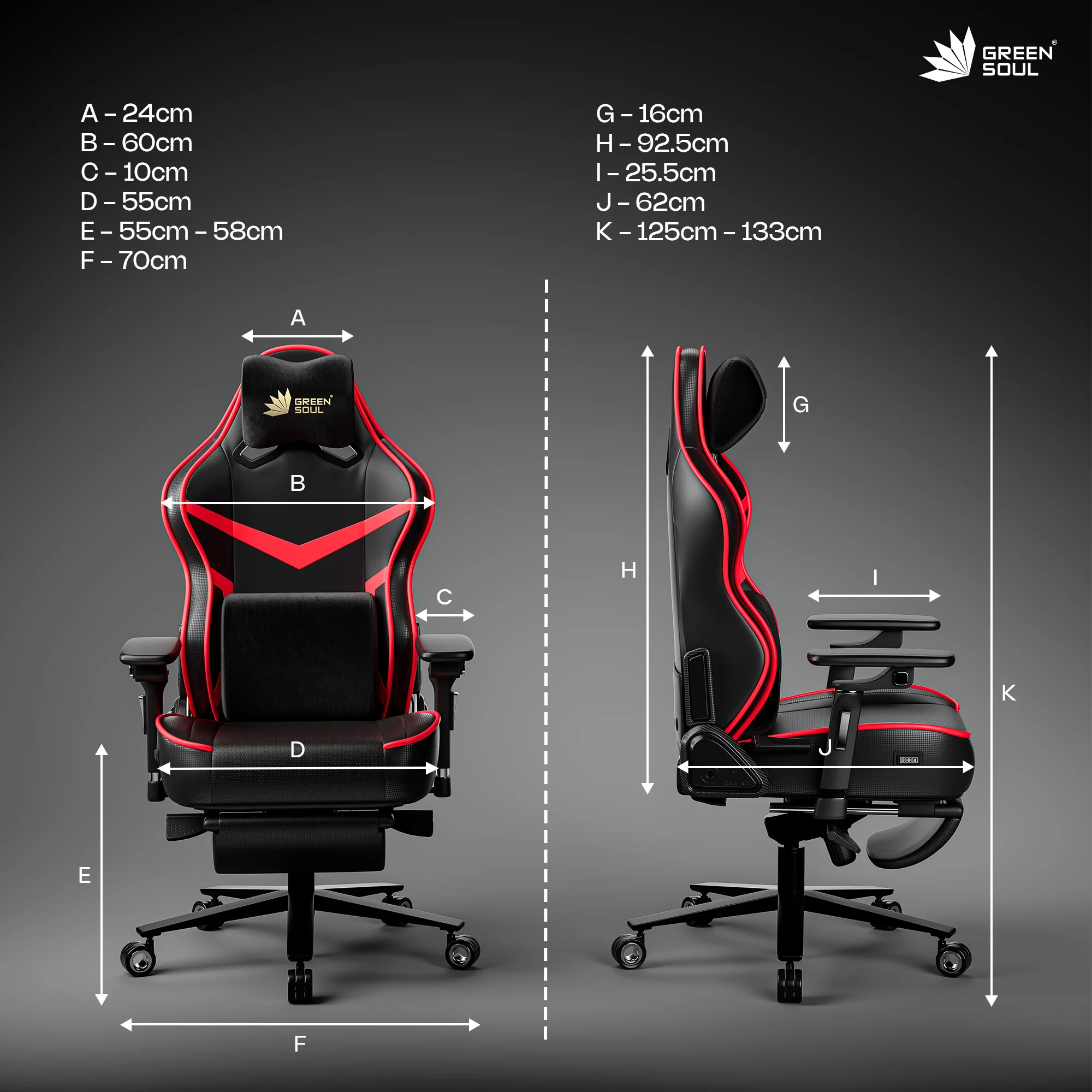 Green Soul Monster Pro Gaming Chair with Ventilated Seats - Image 9