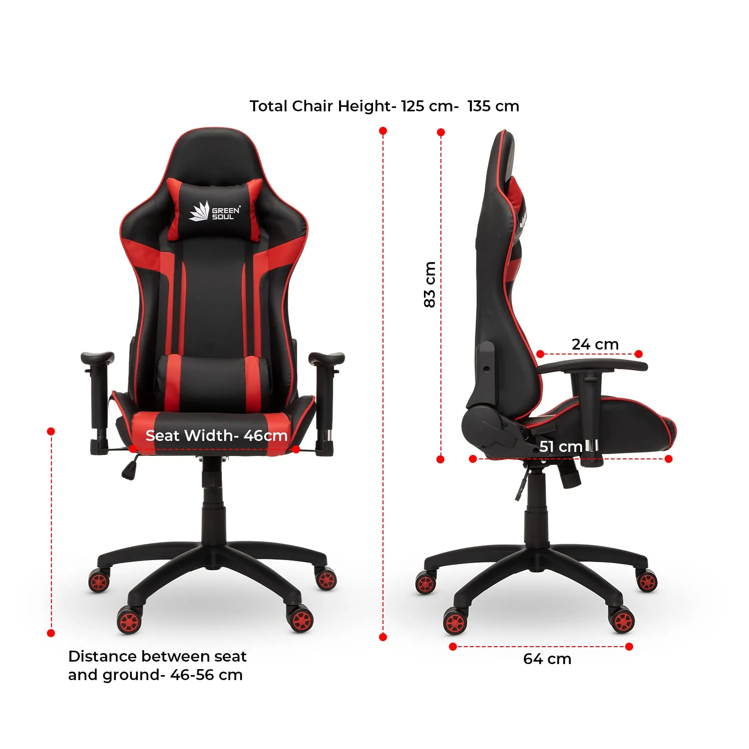 Green Soul Renewed Raptor Racing Edition Gaming Chair - Image 9