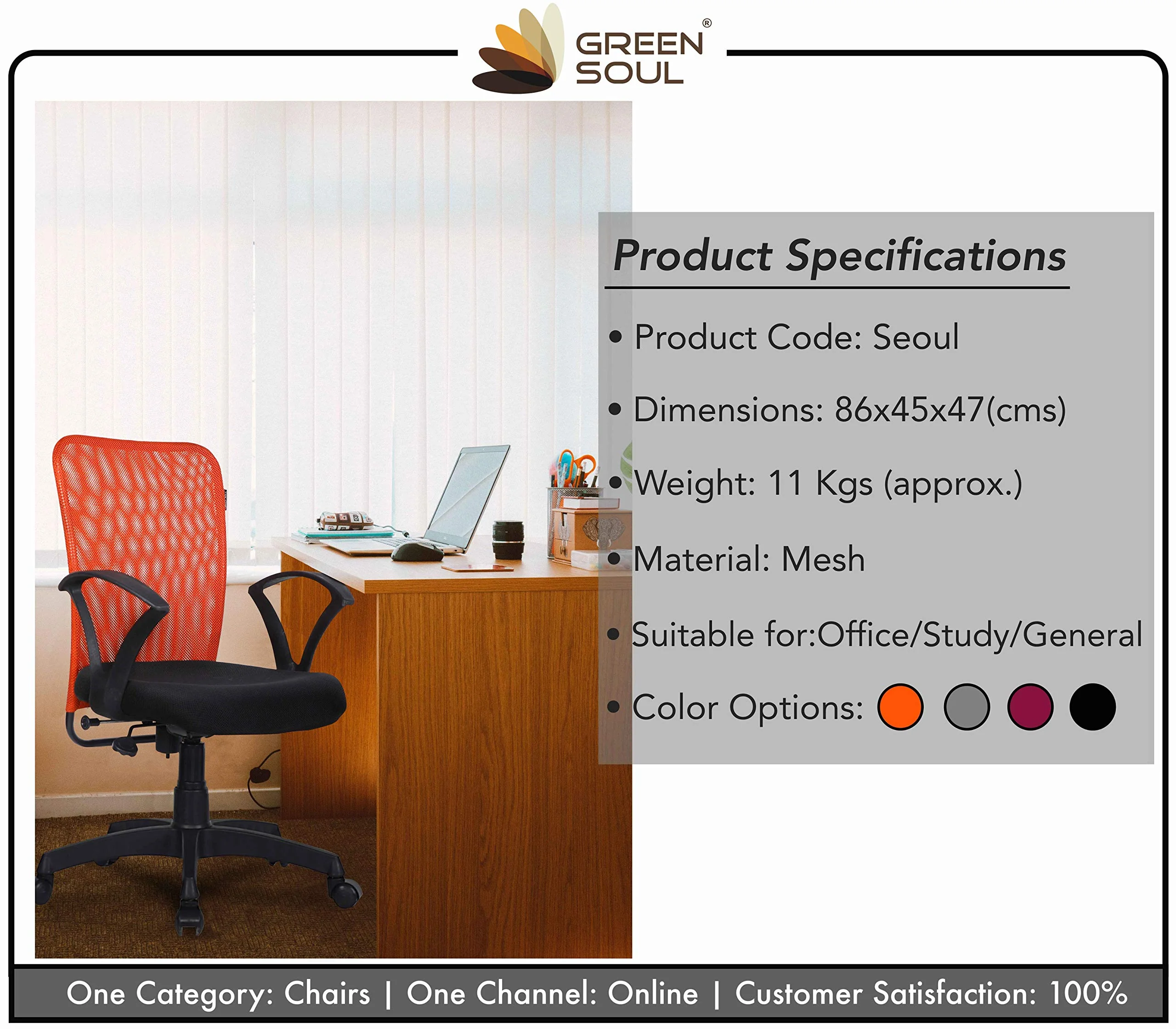 Green Soul Renewed Seoul Basic Chair - Image 43