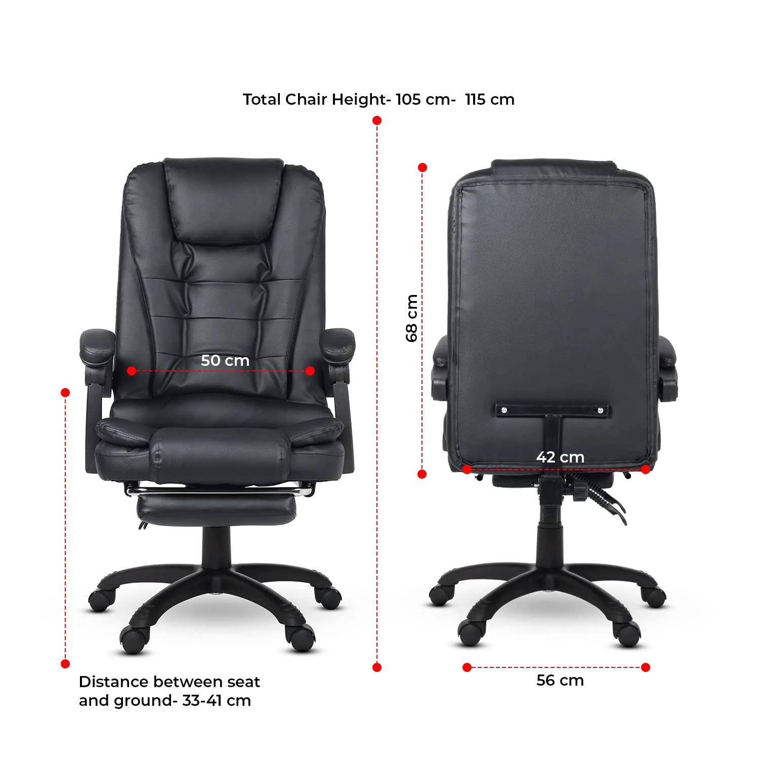 Green Soul Renewed Urbane Premium Leatherette Executive Chair - Image 6