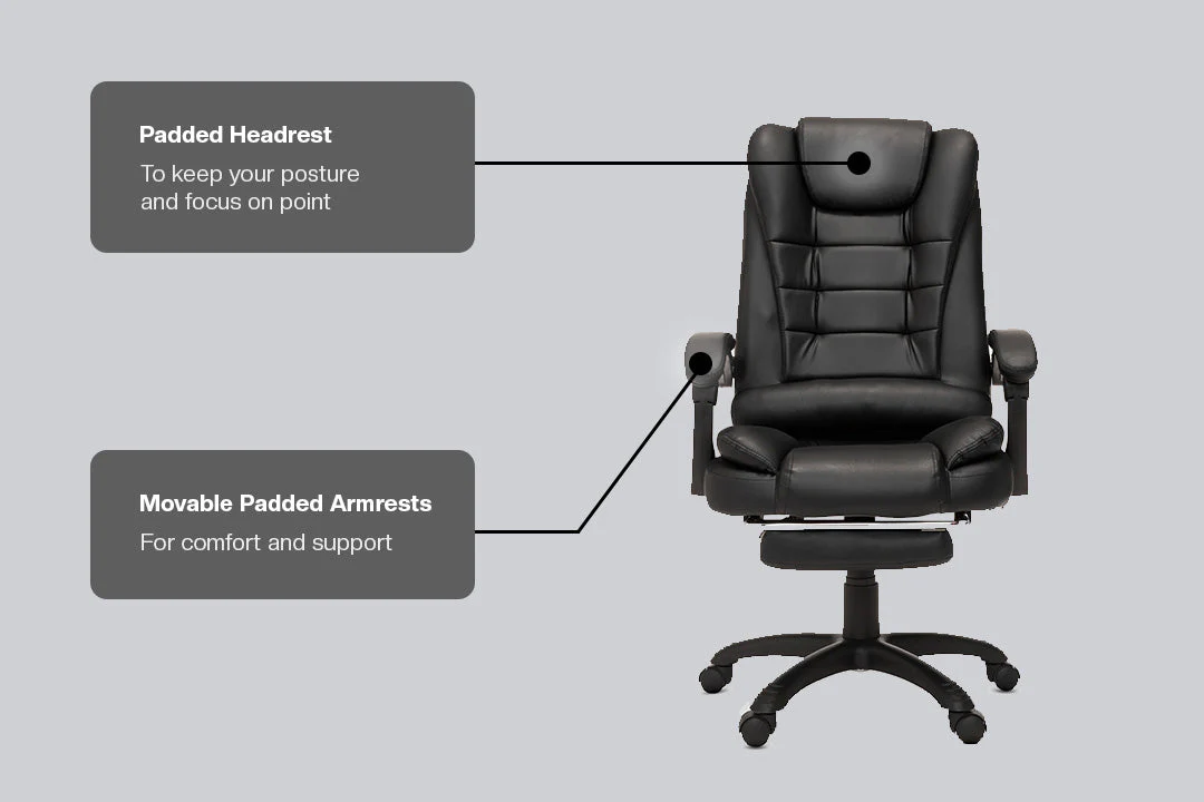 Green Soul Renewed Urbane Premium Leatherette Executive Chair - Image 9