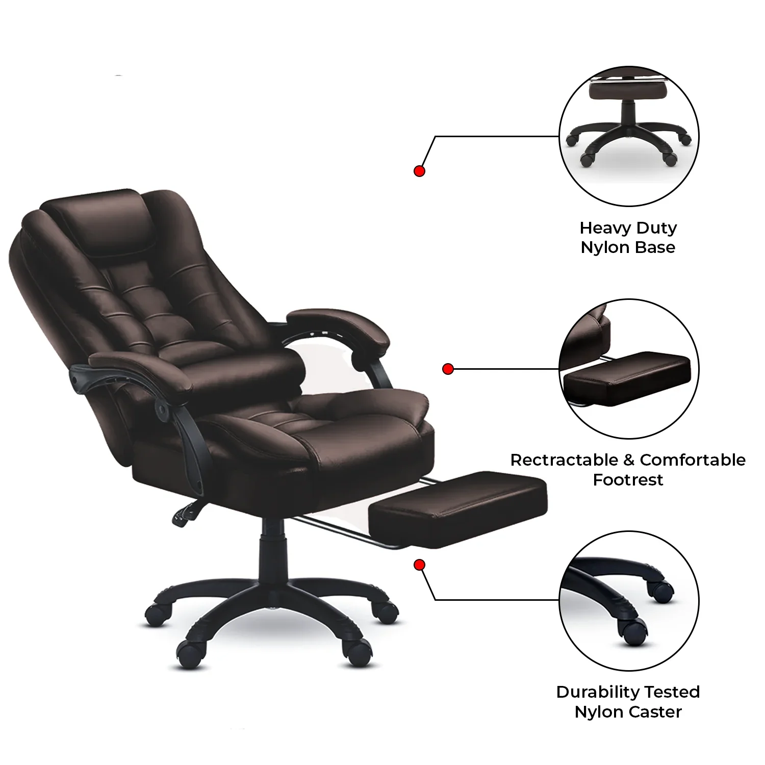 Green Soul Renewed Urbane Pro Leatherette Executive Chair - Image 25