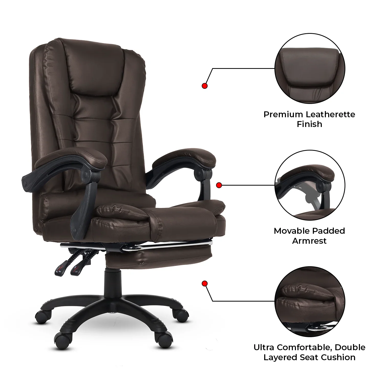Green Soul Renewed Urbane Pro Leatherette Executive Chair - Image 26