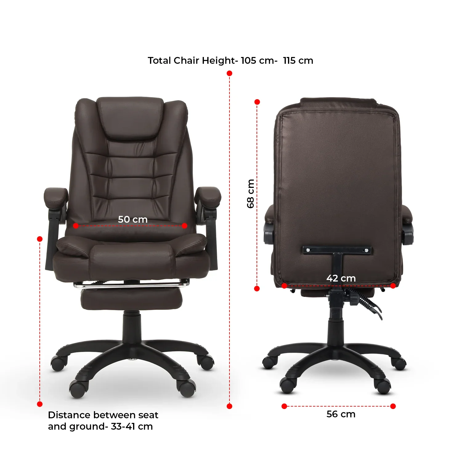 Green Soul Renewed Urbane Pro Leatherette Executive Chair - Image 28