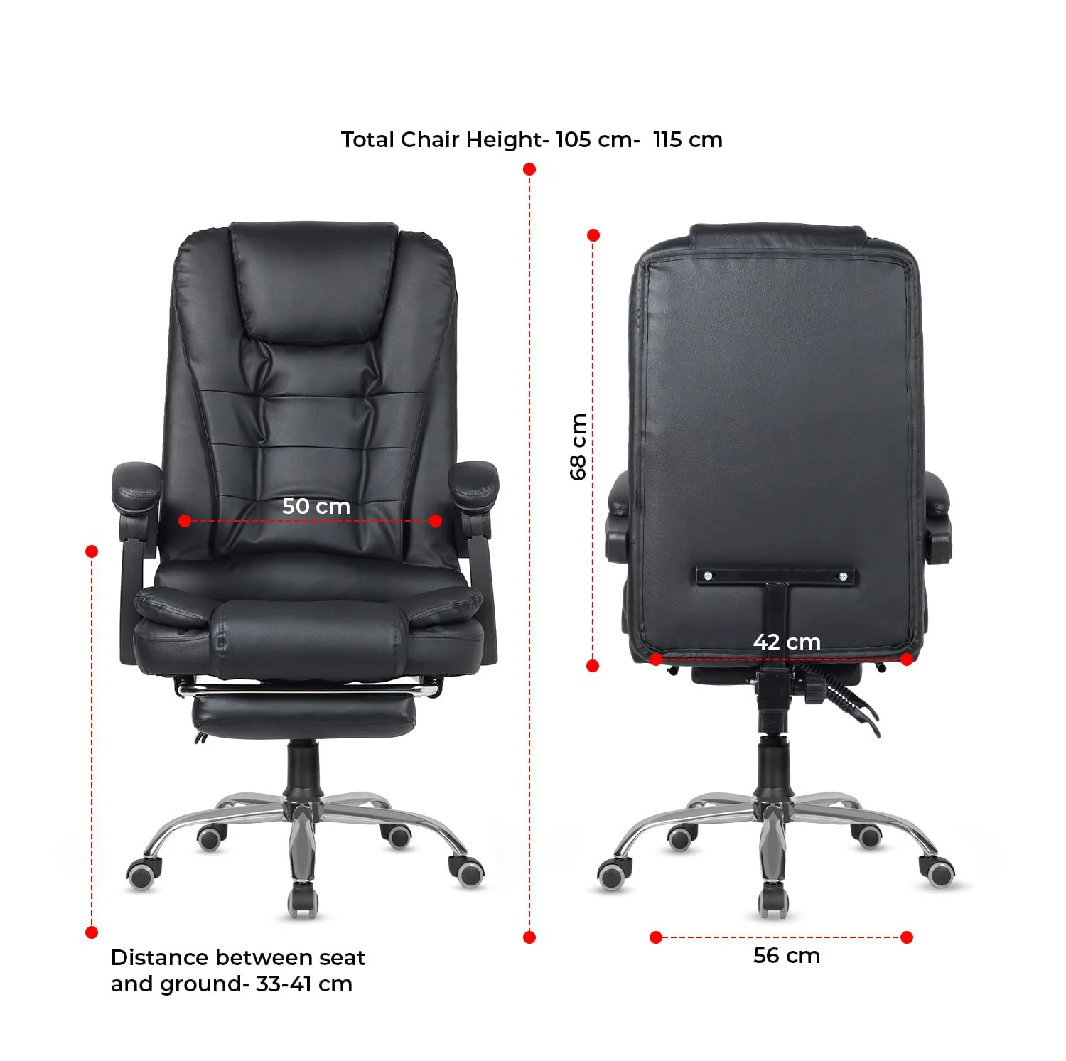 Green Soul Renewed Urbane Pro Leatherette Executive Chair - Image 5