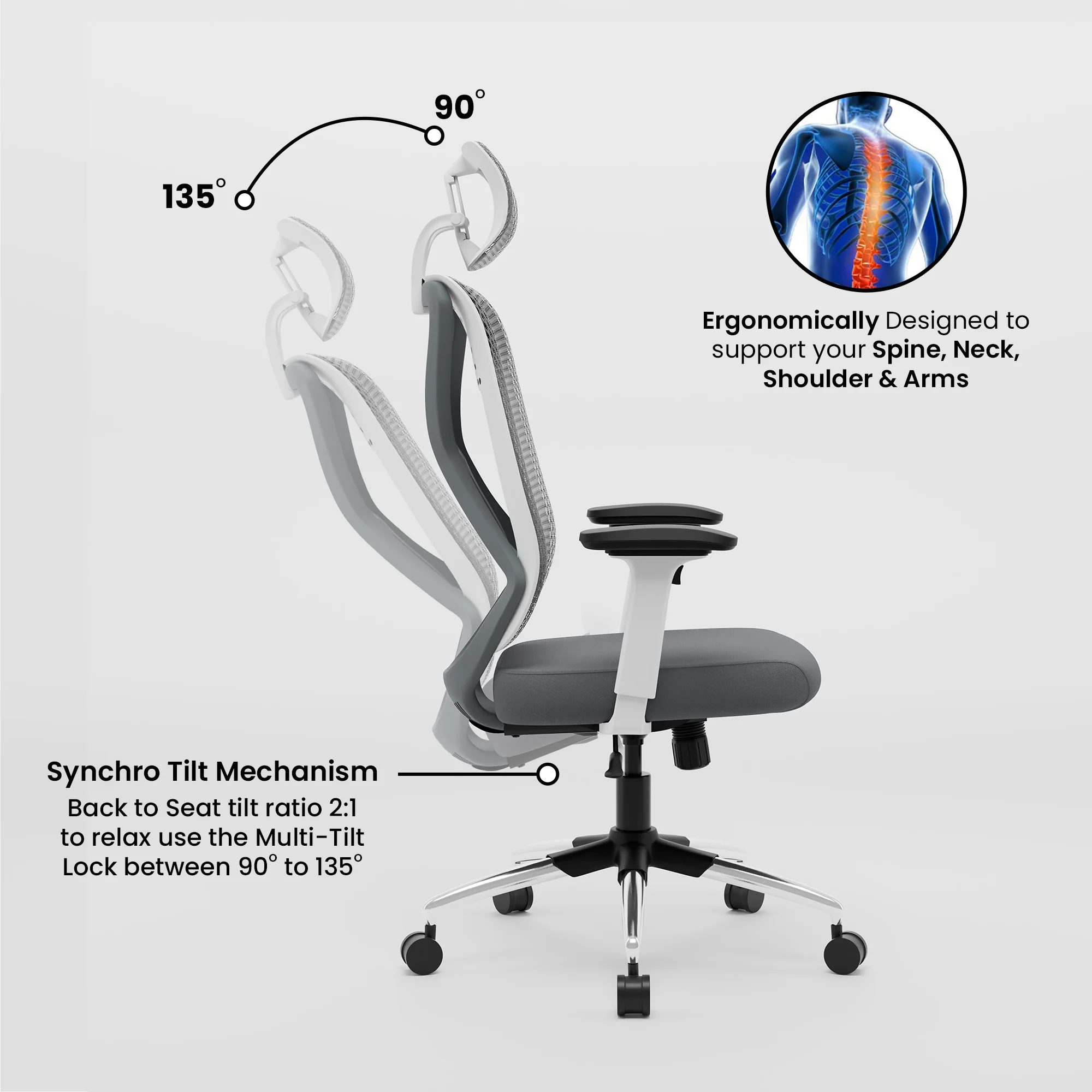 Green Soul Zodiac Pro Series High Back Mesh Office Chair - Image 63