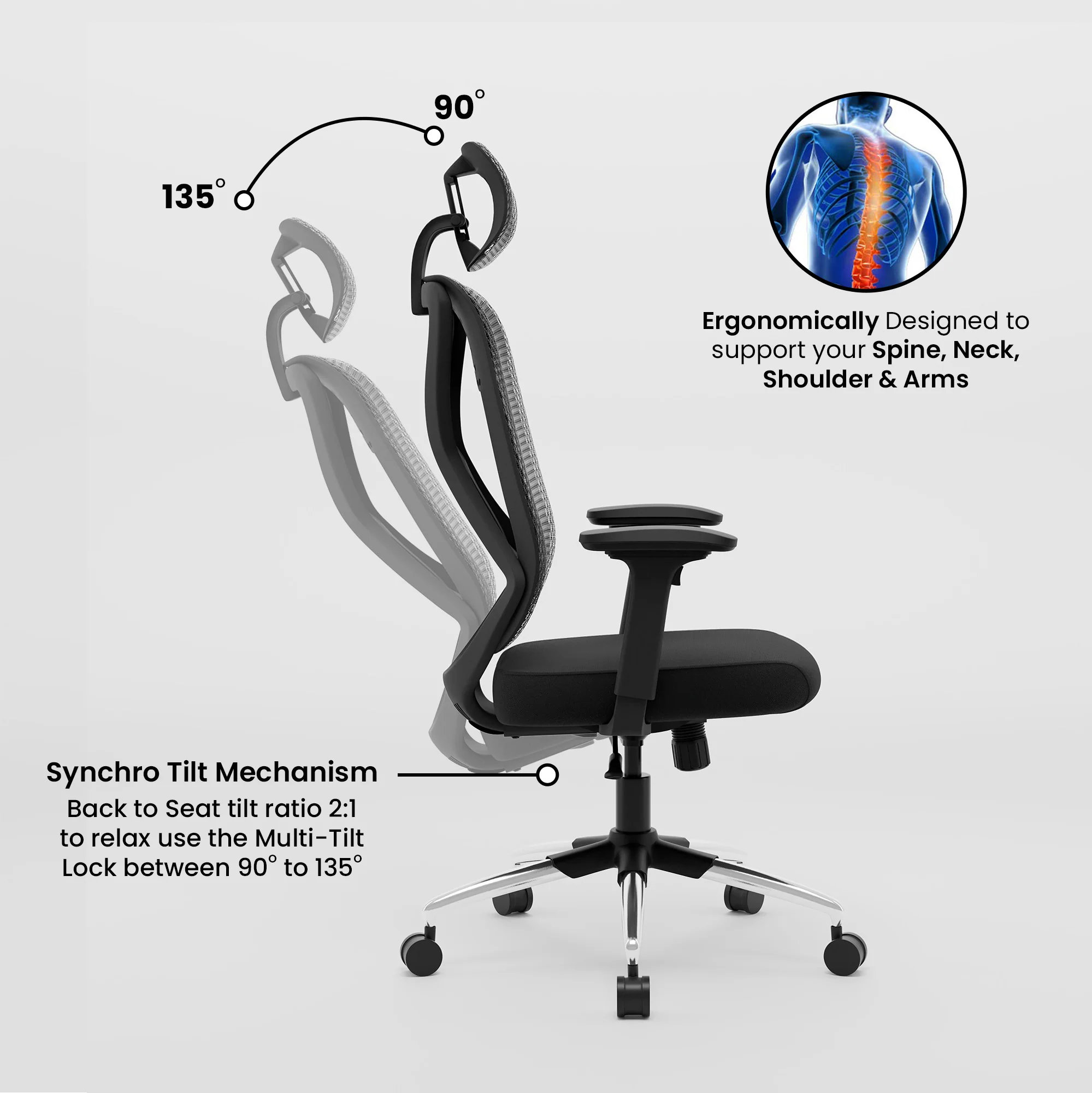 Green Soul Zodiac Pro Series High Back Mesh Office Chair - Image 74